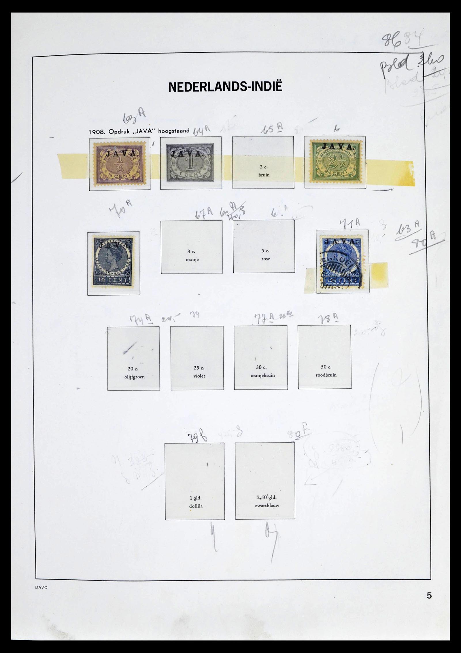 39263 0005 - Stamp collection 39263 Dutch territories 1864-1970.