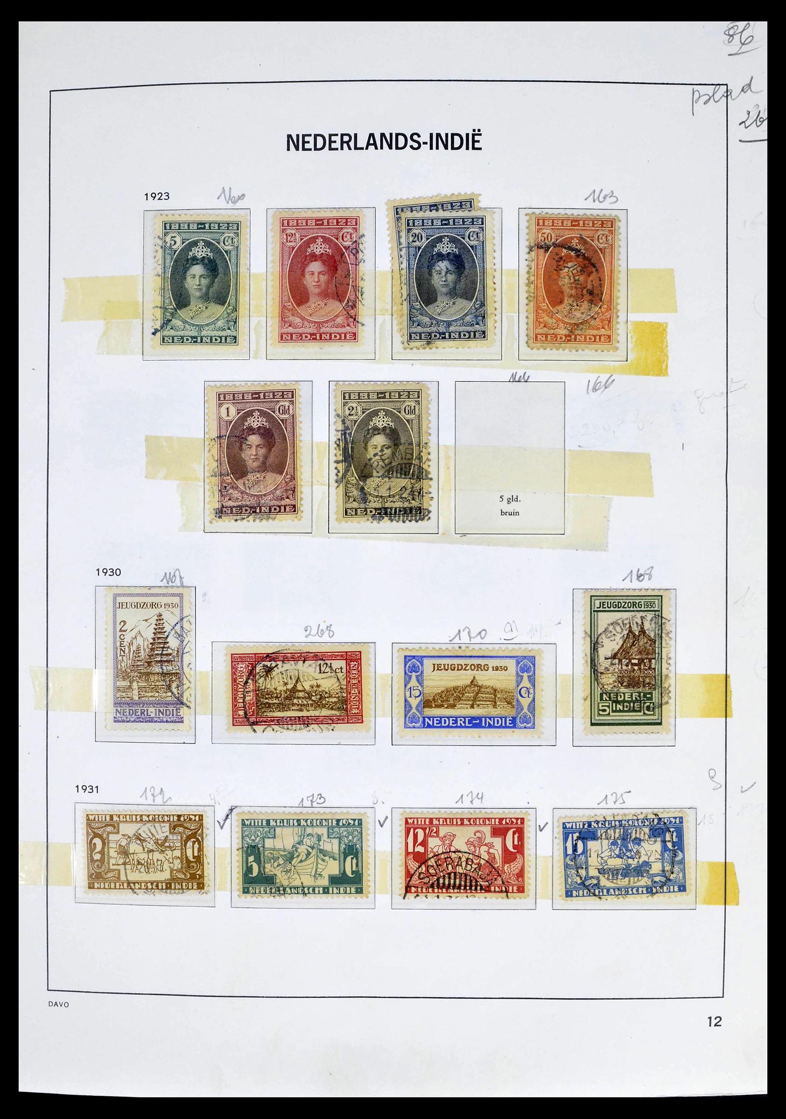 39263 0012 - Stamp collection 39263 Dutch territories 1864-1970.
