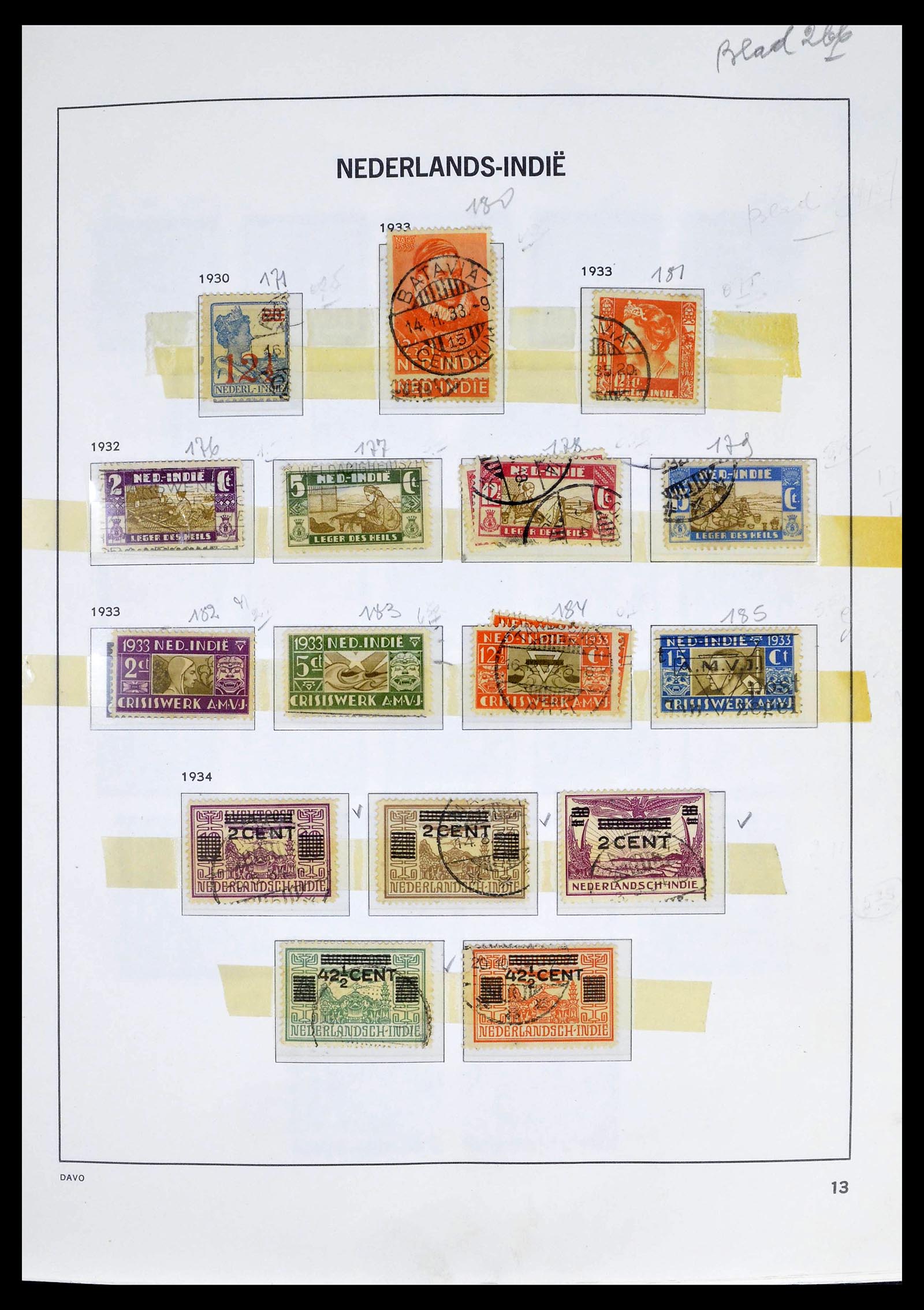 39263 0013 - Stamp collection 39263 Dutch territories 1864-1970.