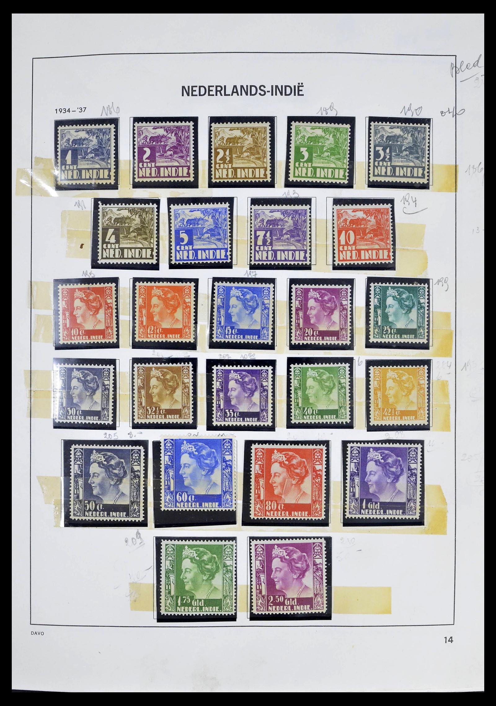 39263 0014 - Stamp collection 39263 Dutch territories 1864-1970.
