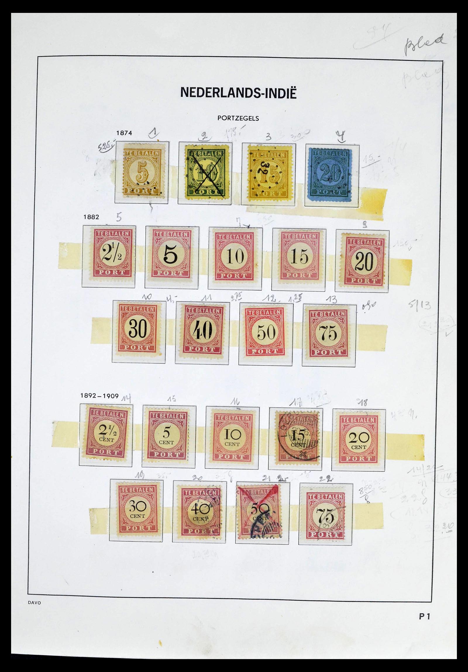 39263 0031 - Stamp collection 39263 Dutch territories 1864-1970.