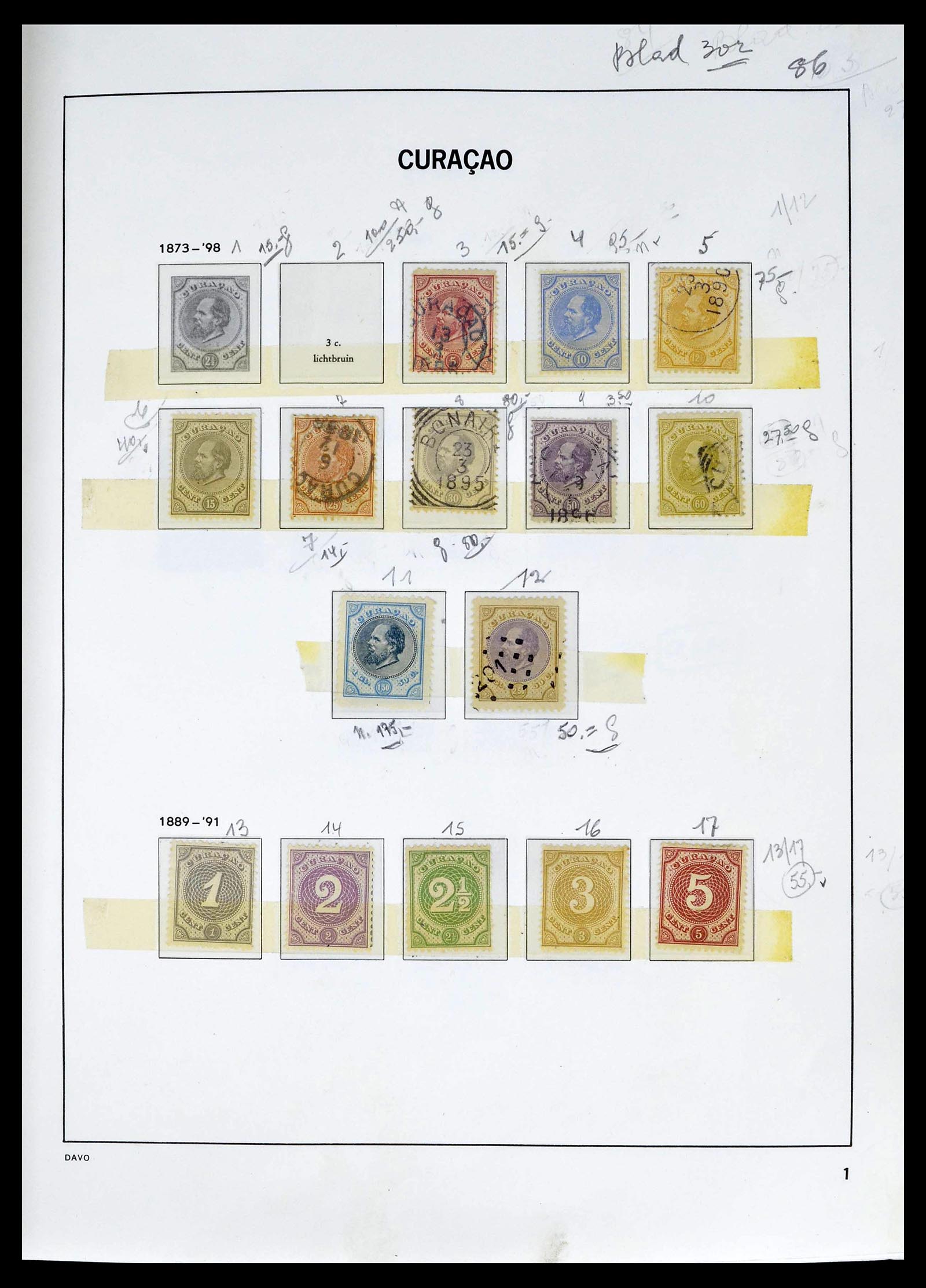 39263 0042 - Postzegelverzameling 39263 Overzeese gebiedsdelen 1864-1970.