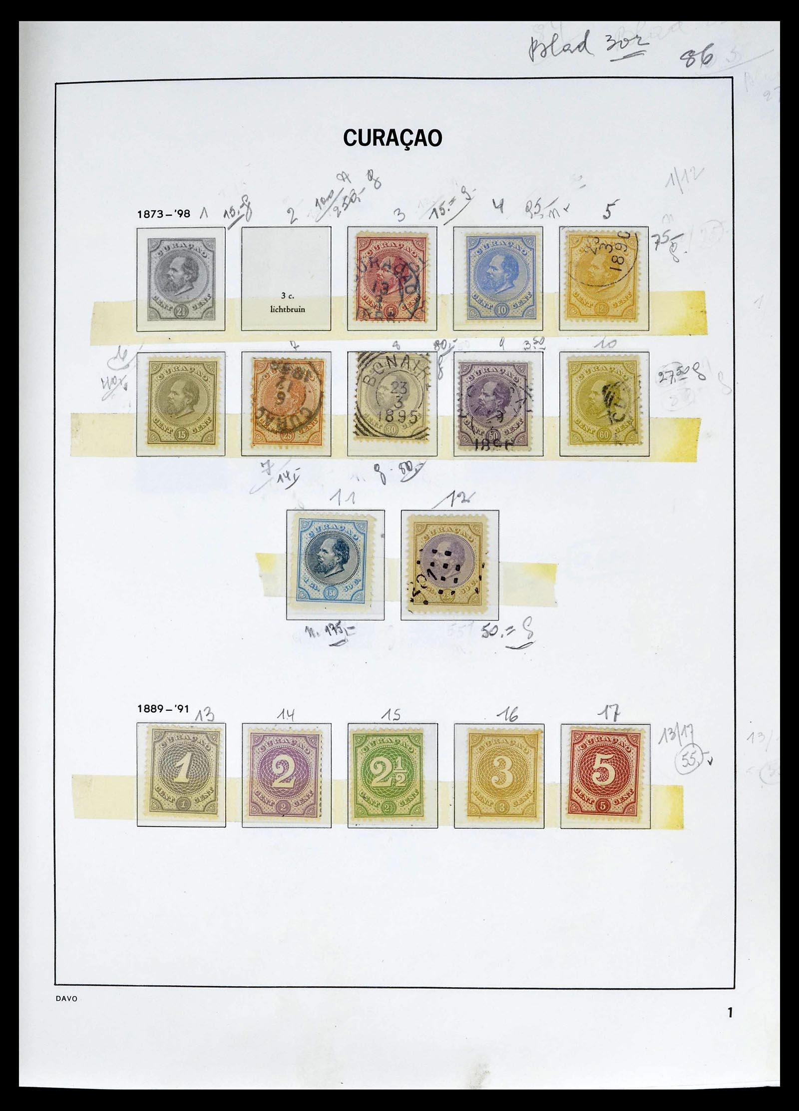 39263 0042 - Stamp collection 39263 Dutch territories 1864-1970.