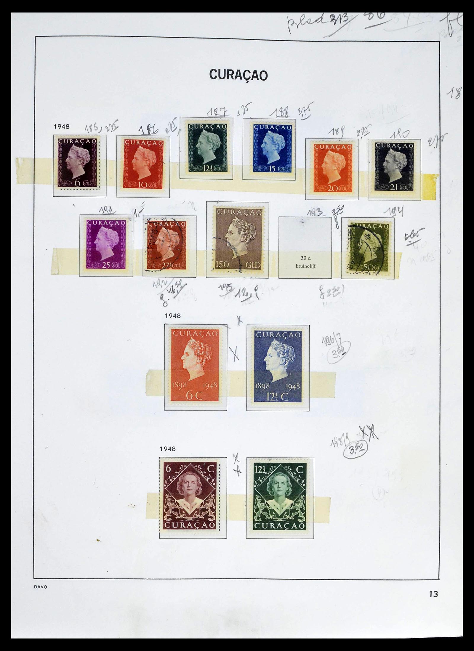 39263 0054 - Stamp collection 39263 Dutch territories 1864-1970.