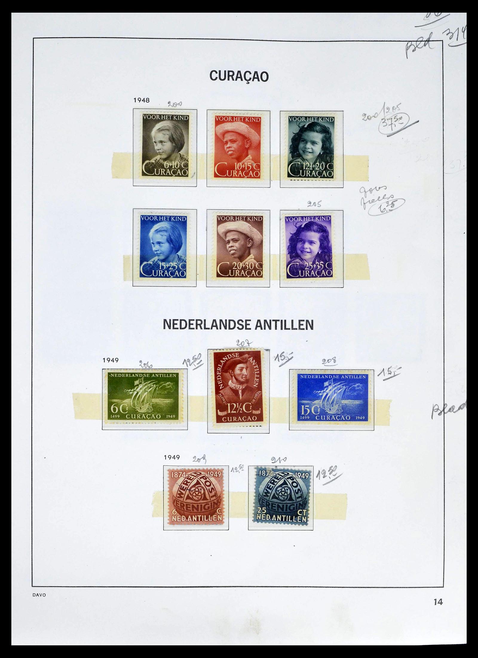 39263 0055 - Stamp collection 39263 Dutch territories 1864-1970.