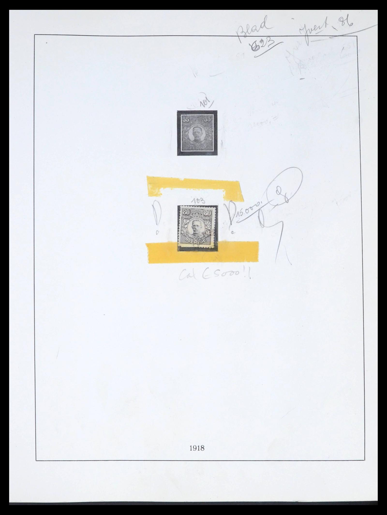 39264 0011 - Postzegelverzameling 39264 Zweden 1855-1984.