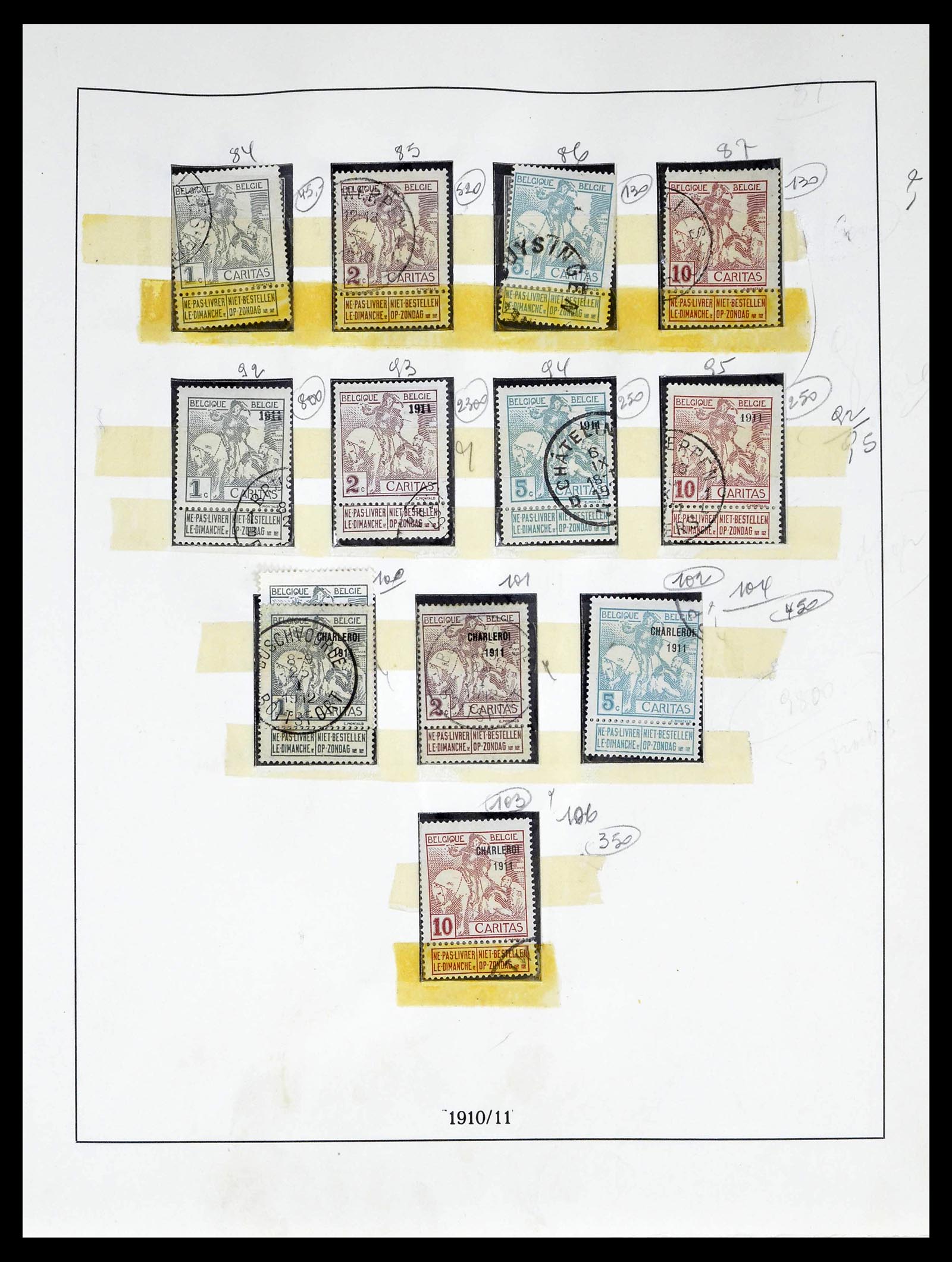 39265 0010 - Stamp collection 39265 Belgium 1849-1962.