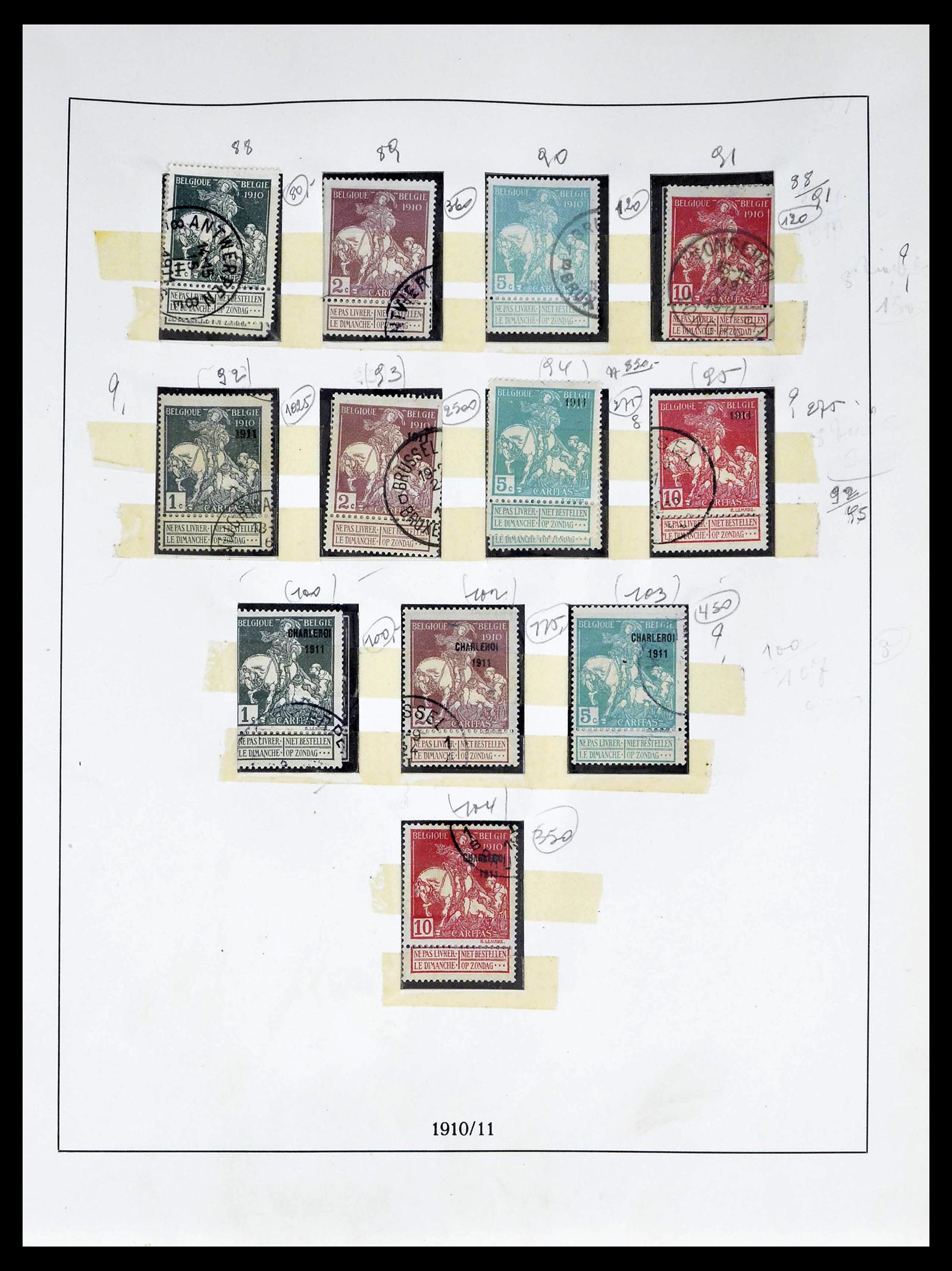 39265 0011 - Stamp collection 39265 Belgium 1849-1962.