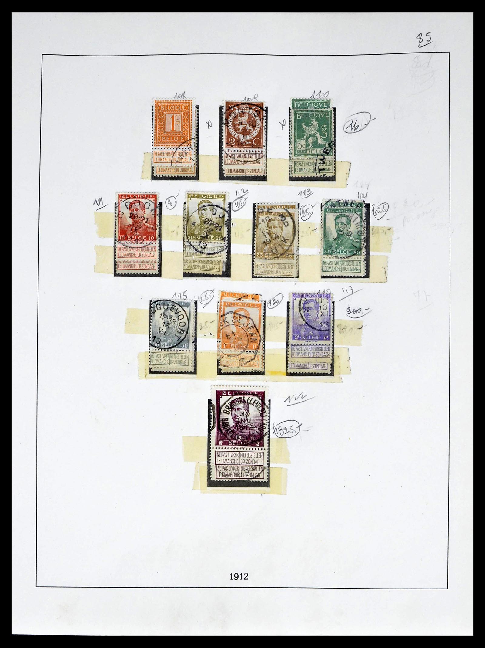 39265 0013 - Stamp collection 39265 Belgium 1849-1962.