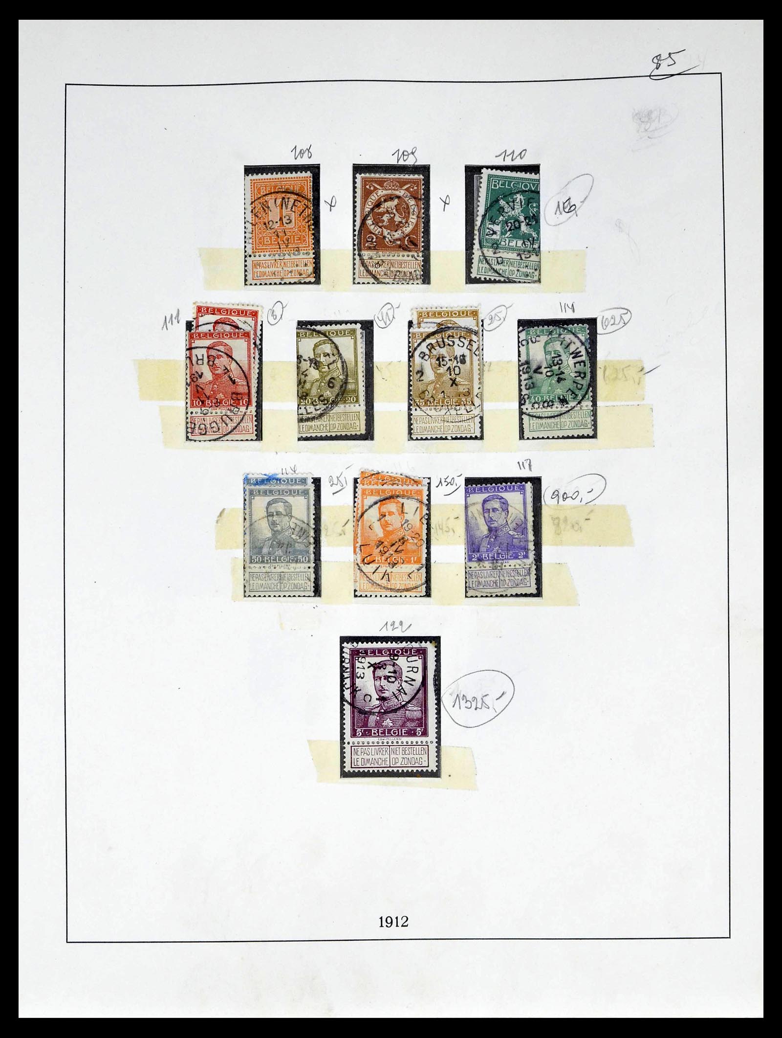 39265 0014 - Stamp collection 39265 Belgium 1849-1962.