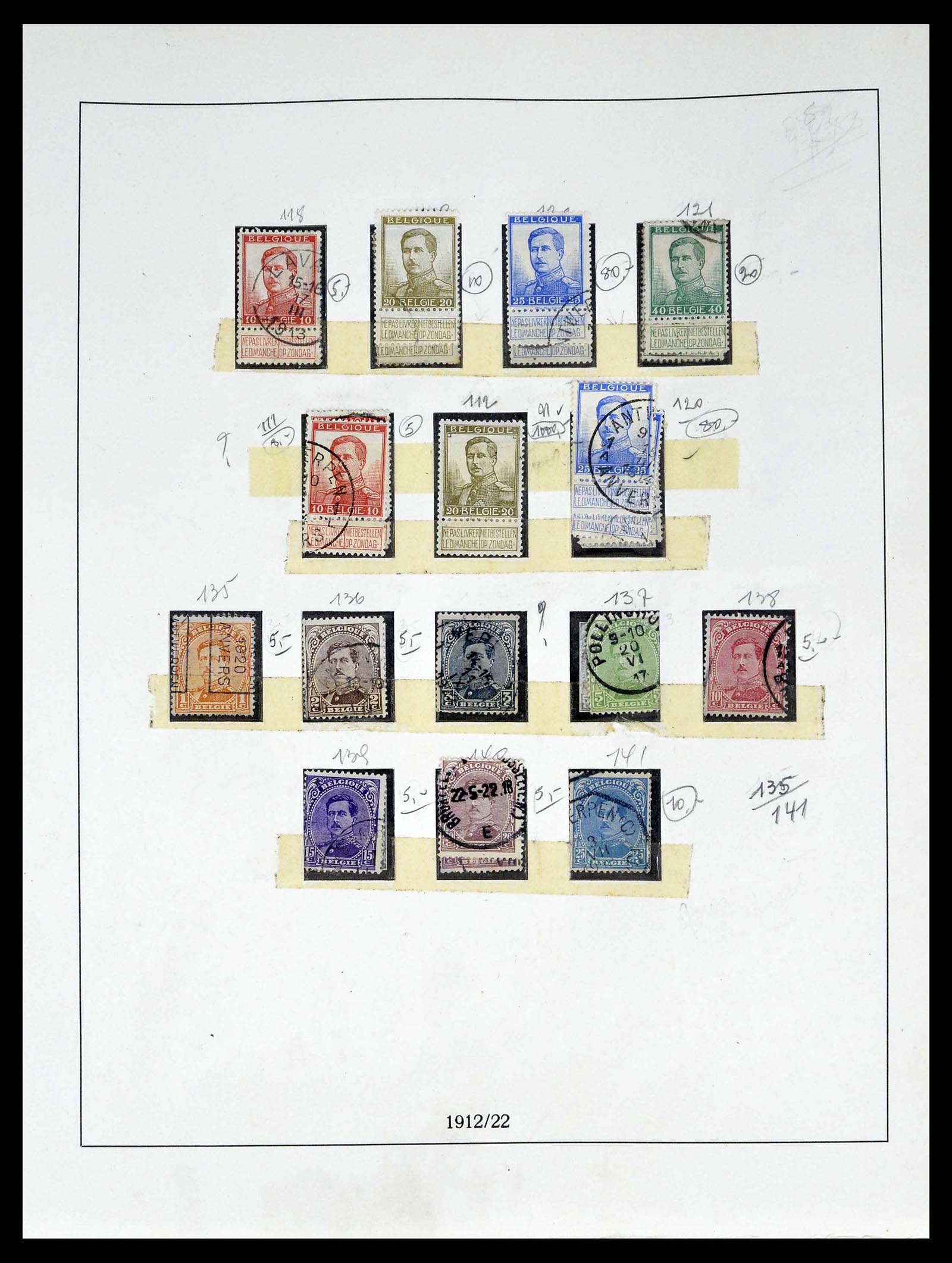 39265 0015 - Stamp collection 39265 Belgium 1849-1962.