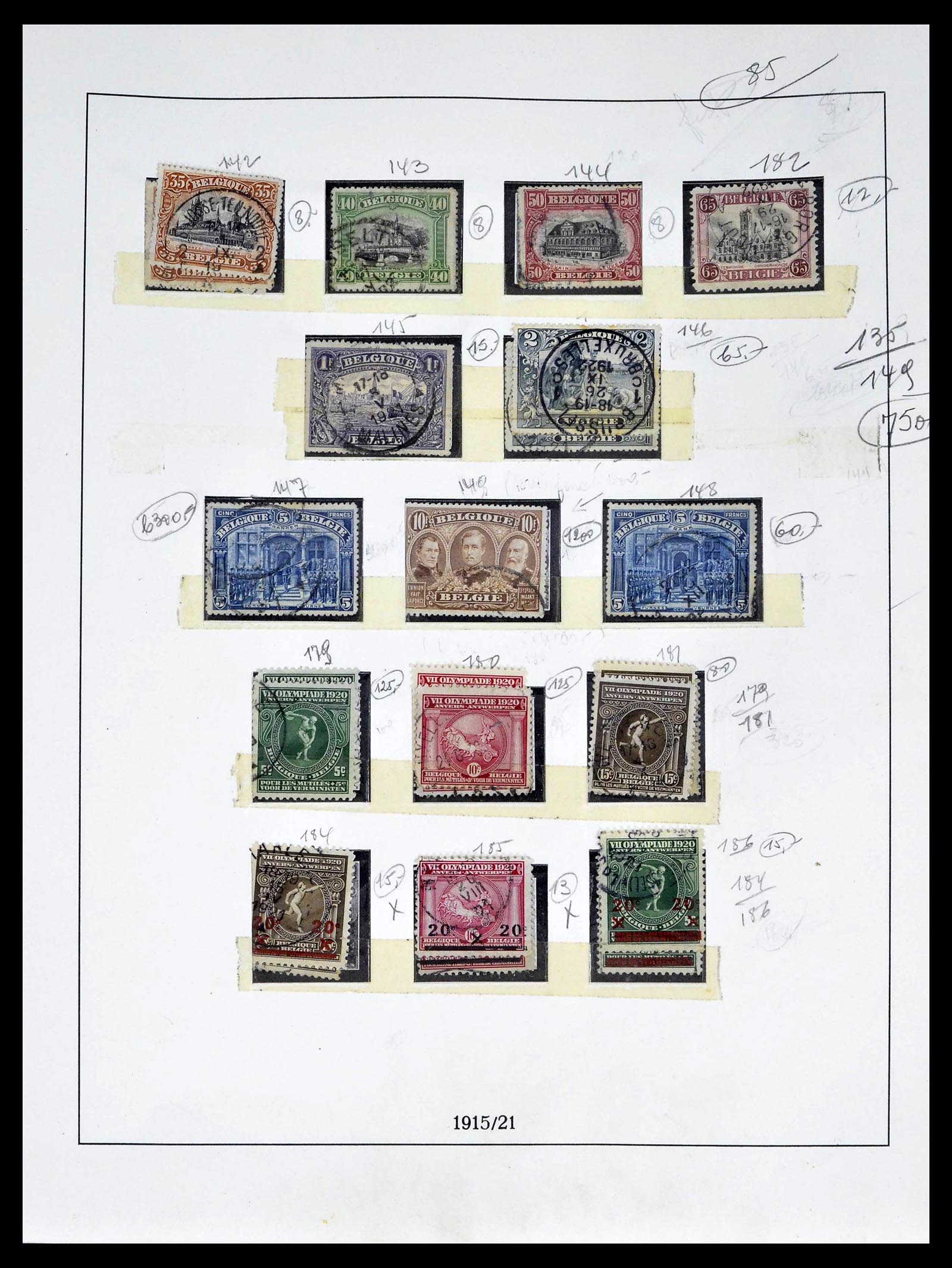 39265 0020 - Stamp collection 39265 Belgium 1849-1962.