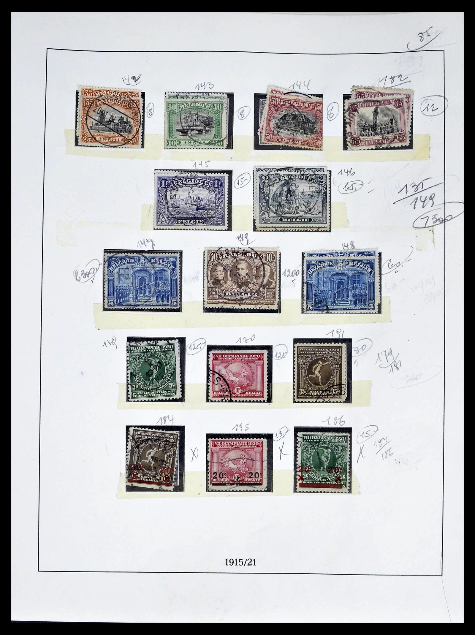 39265 0021 - Stamp collection 39265 Belgium 1849-1962.