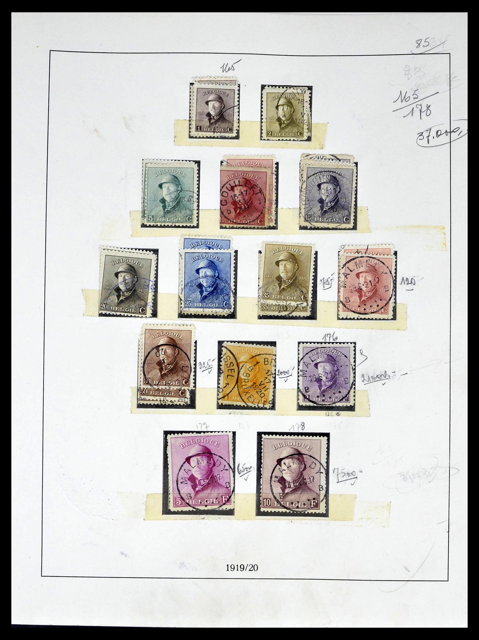 39265 0023 - Postzegelverzameling 39265 België 1849-1962.