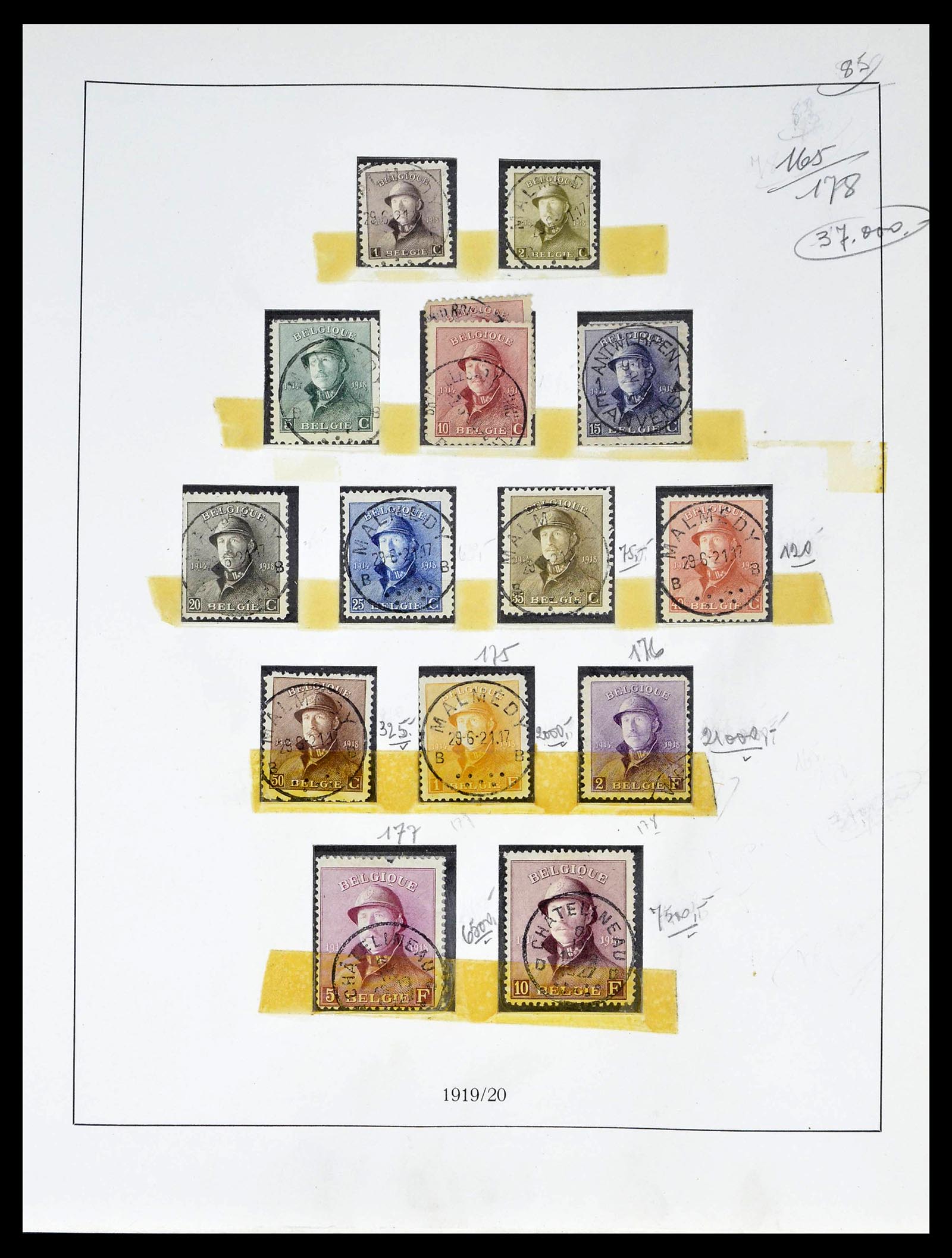39265 0024 - Stamp collection 39265 Belgium 1849-1962.