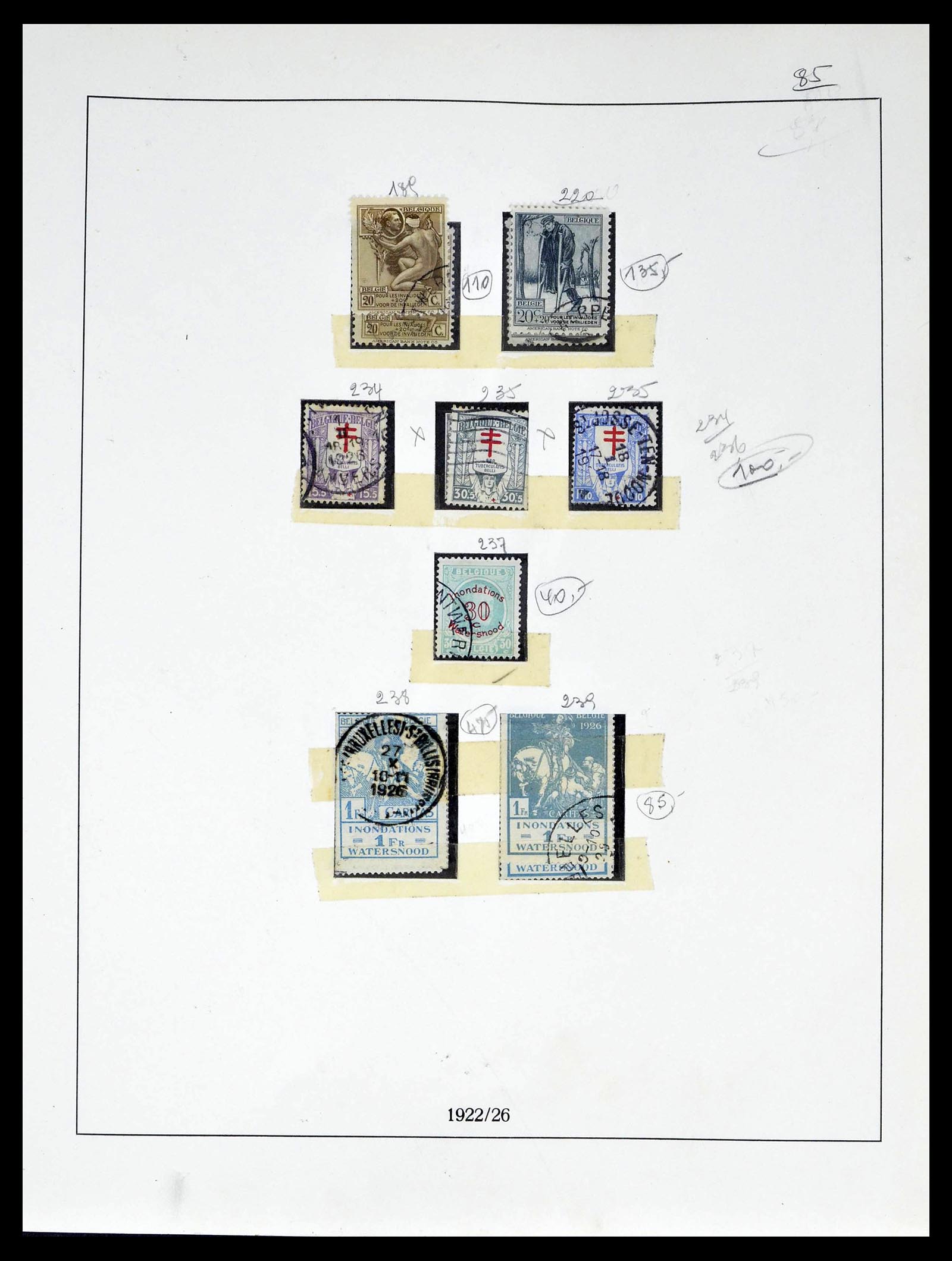 39265 0029 - Postzegelverzameling 39265 België 1849-1962.