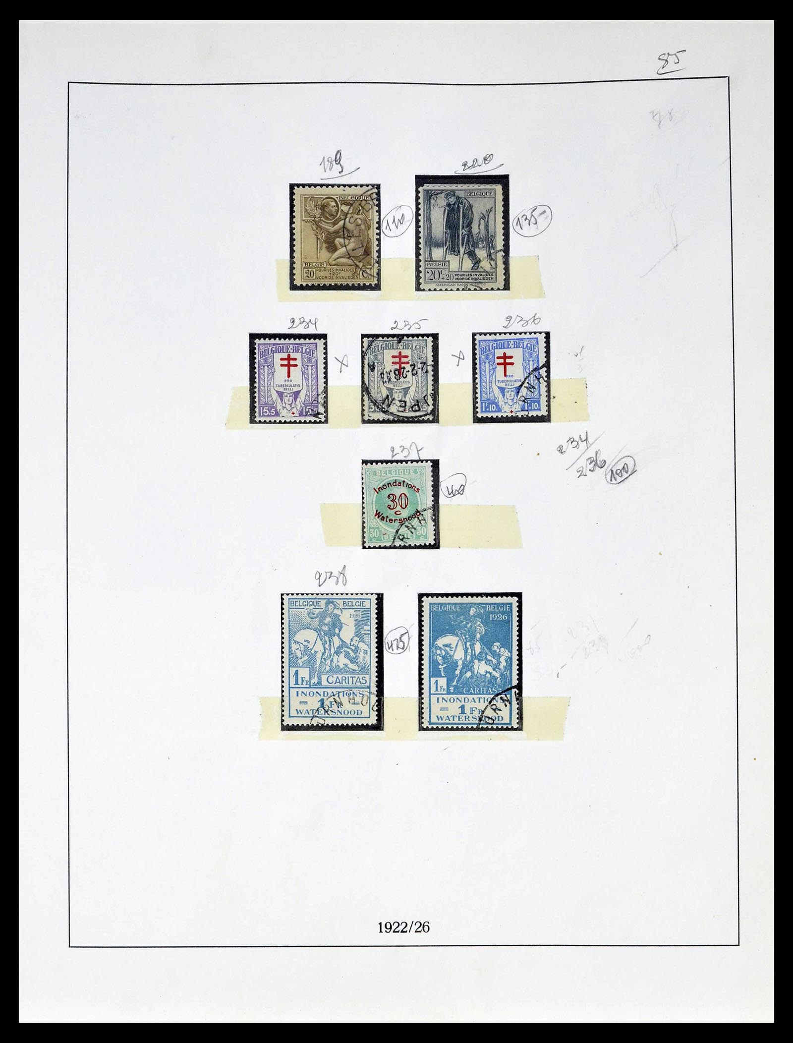 39265 0030 - Stamp collection 39265 Belgium 1849-1962.
