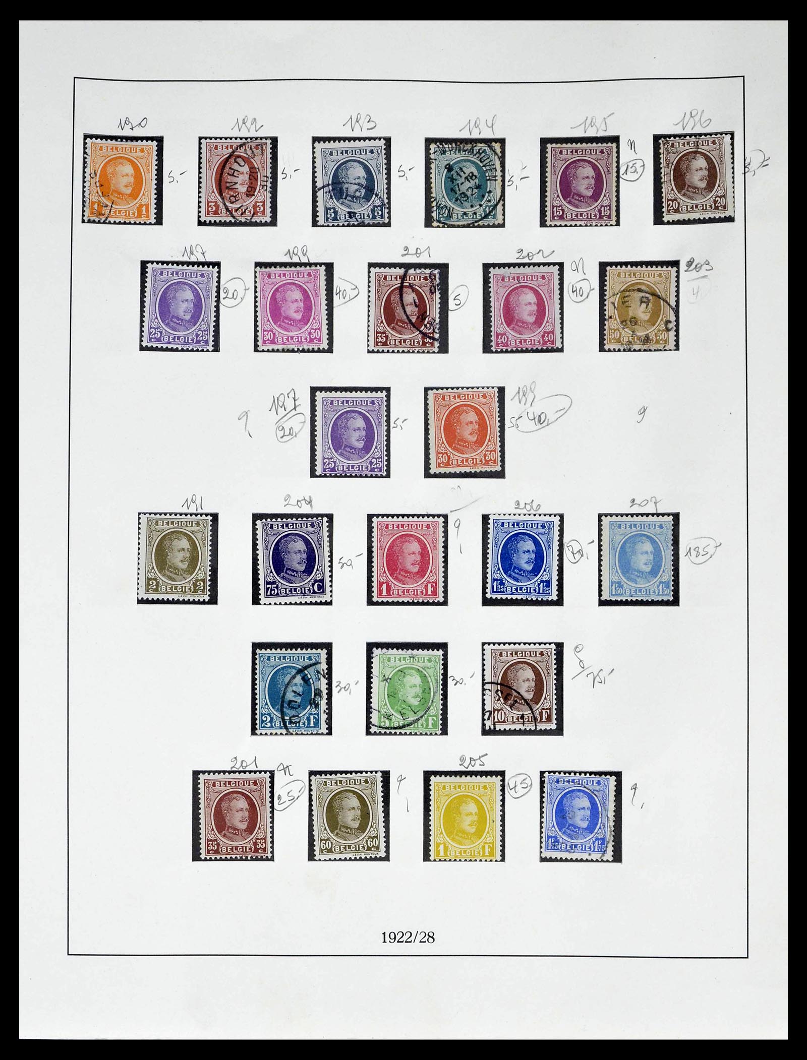 39265 0032 - Stamp collection 39265 Belgium 1849-1962.