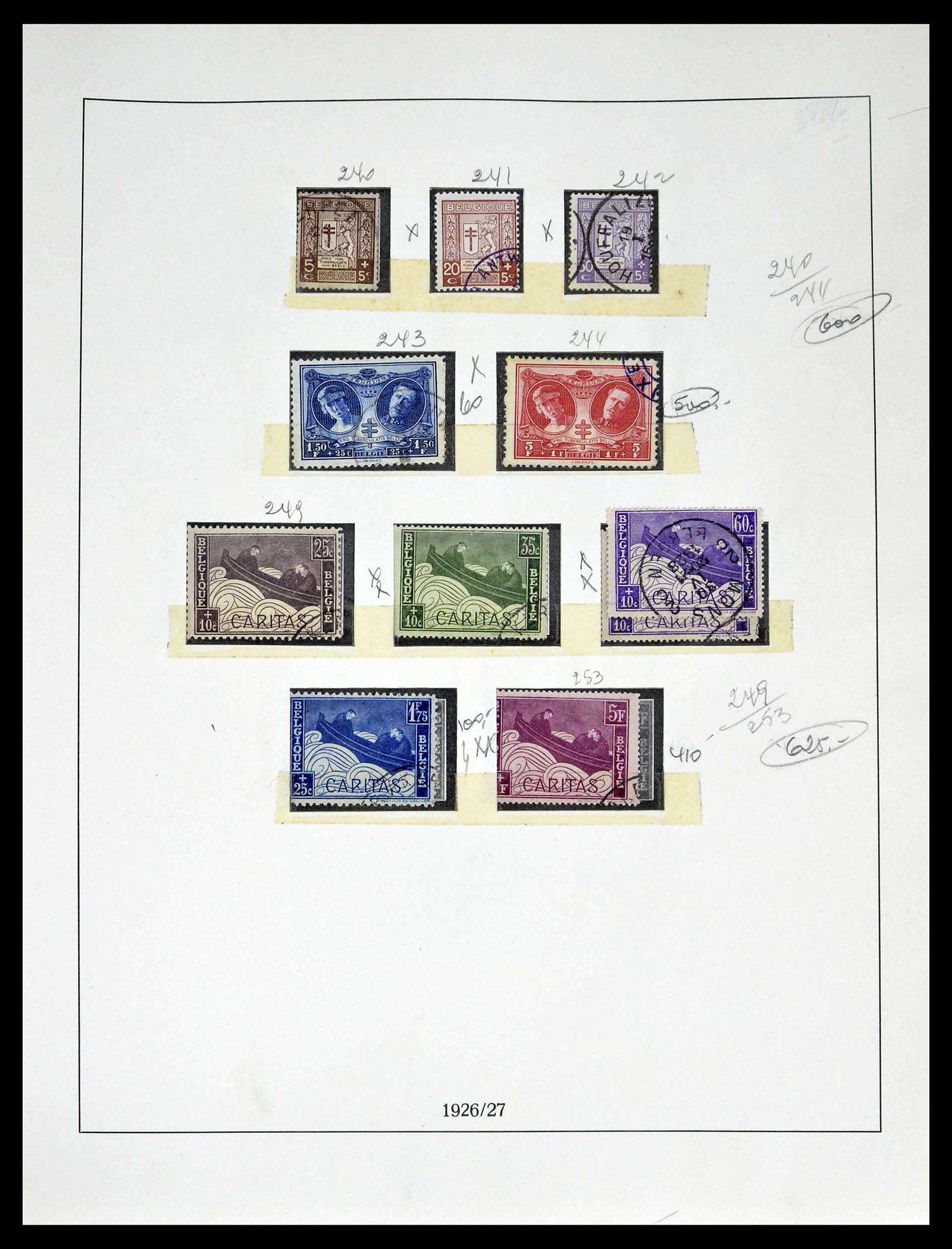 39265 0036 - Postzegelverzameling 39265 België 1849-1962.