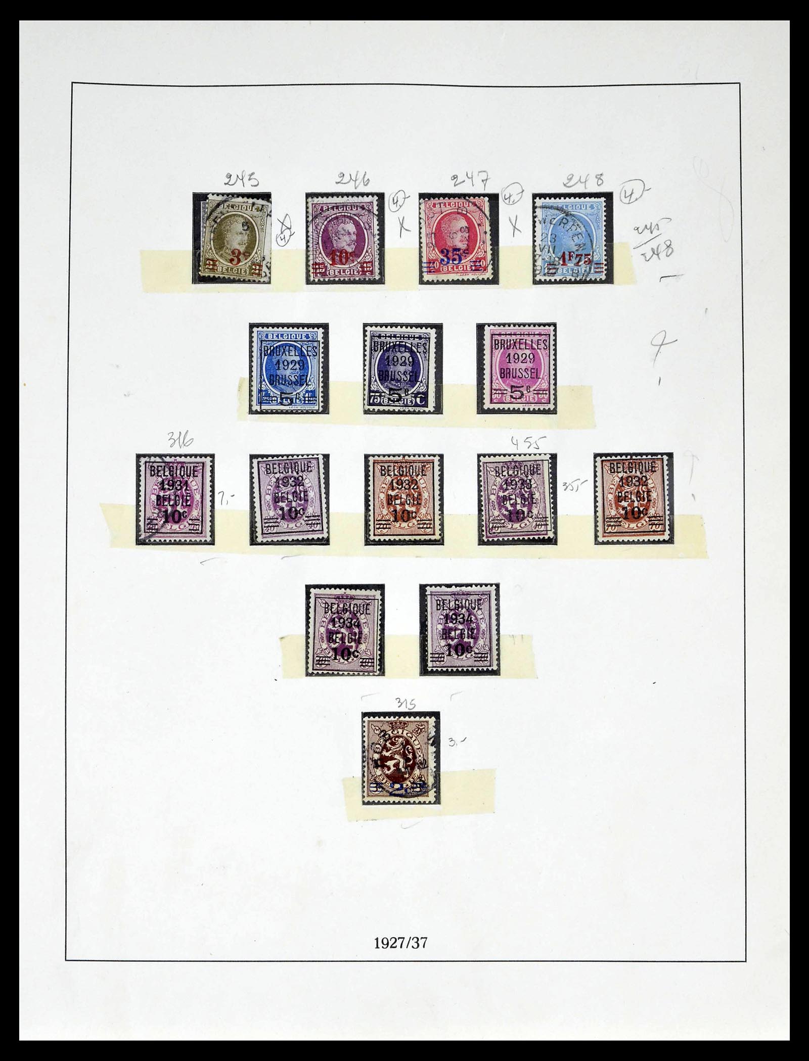 39265 0037 - Postzegelverzameling 39265 België 1849-1962.
