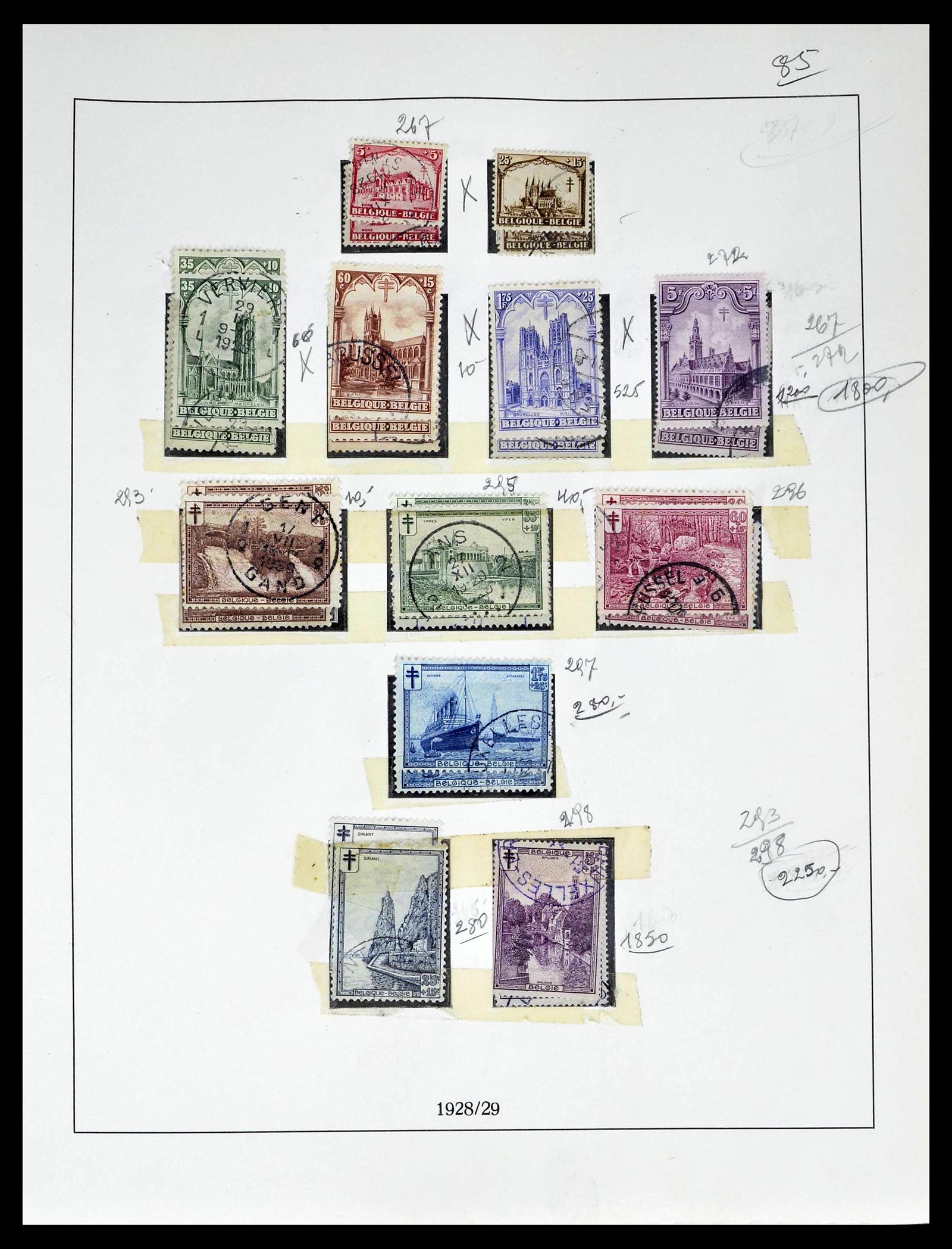 39265 0039 - Stamp collection 39265 Belgium 1849-1962.
