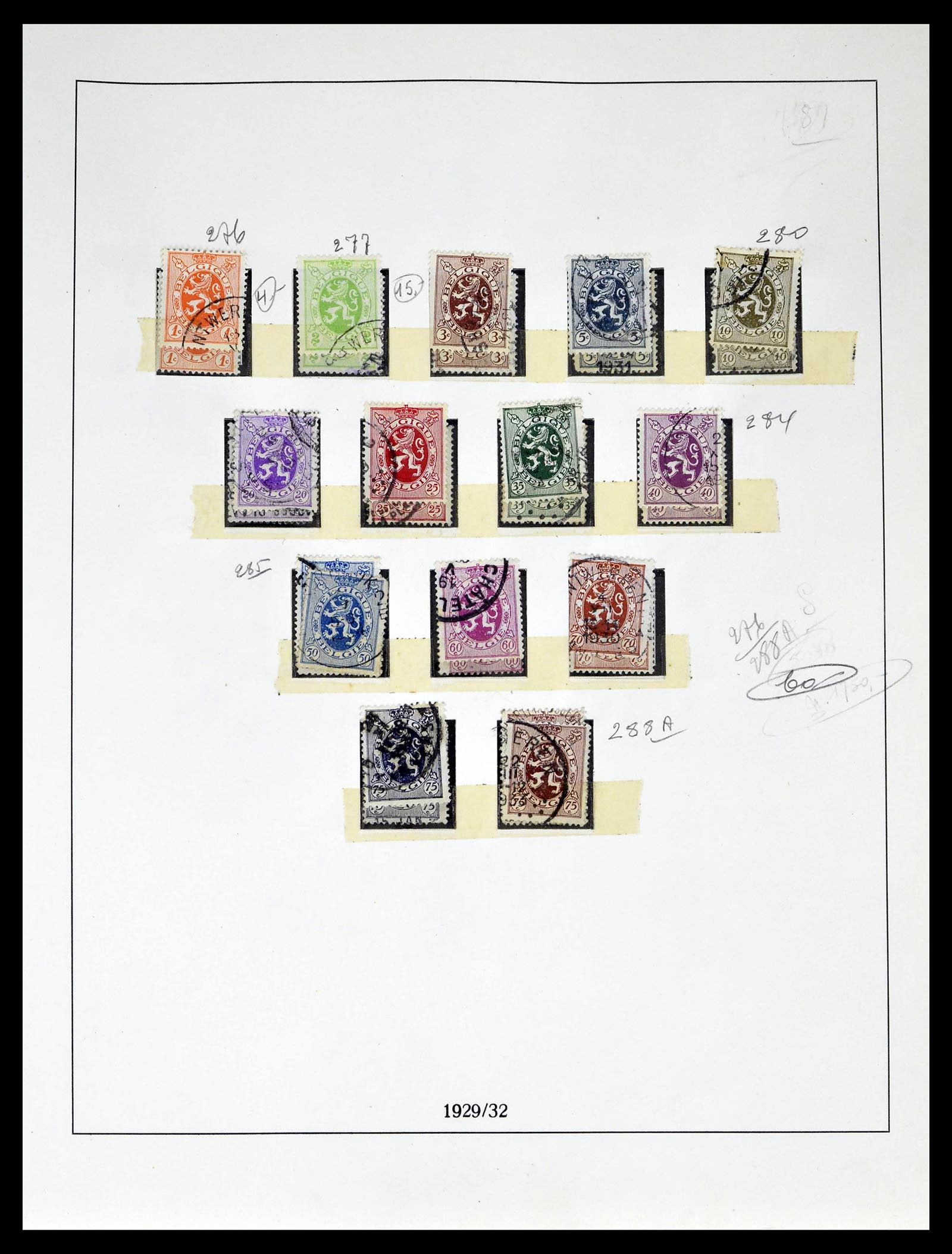 39265 0040 - Postzegelverzameling 39265 België 1849-1962.
