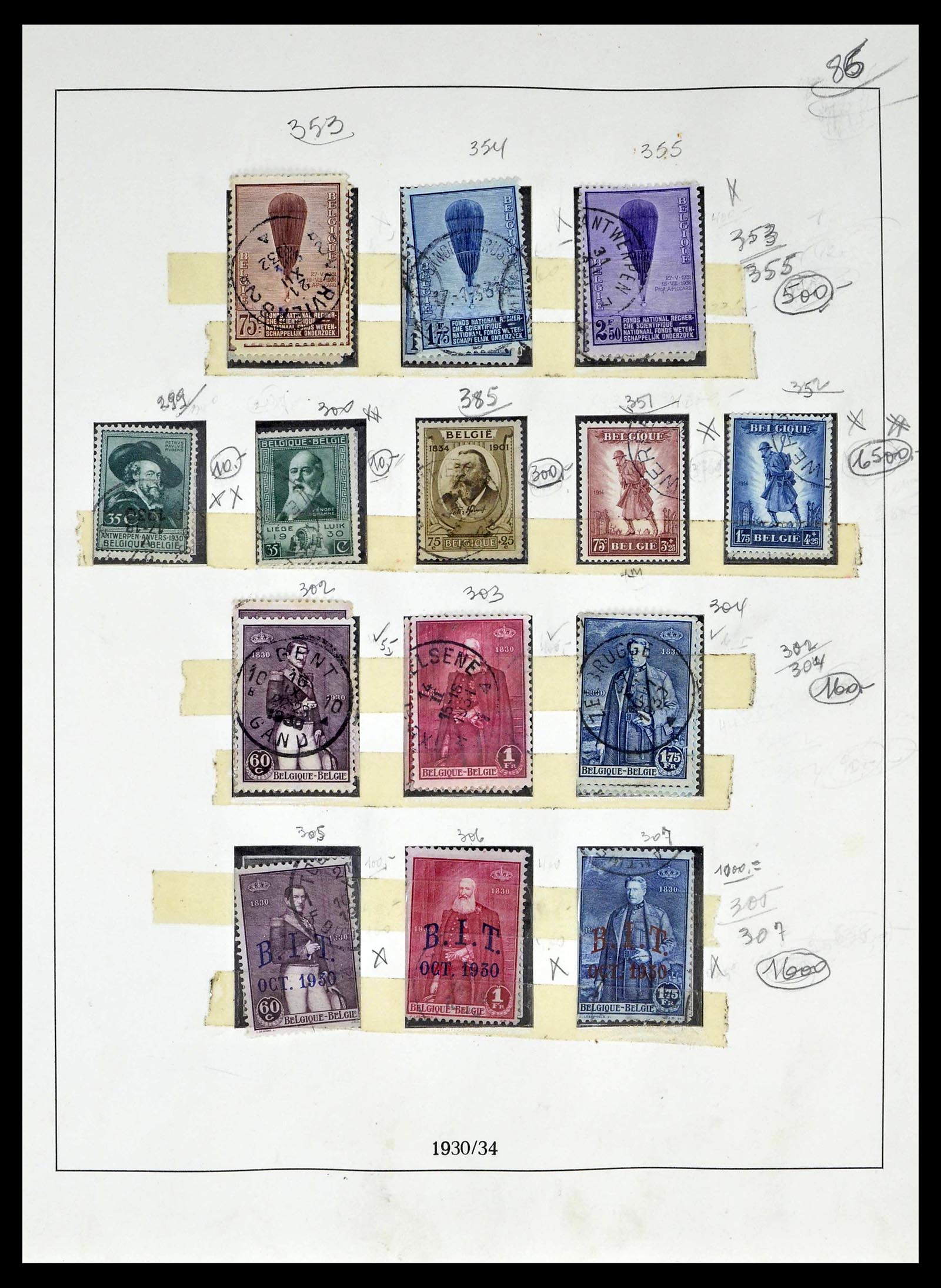 39265 0044 - Stamp collection 39265 Belgium 1849-1962.