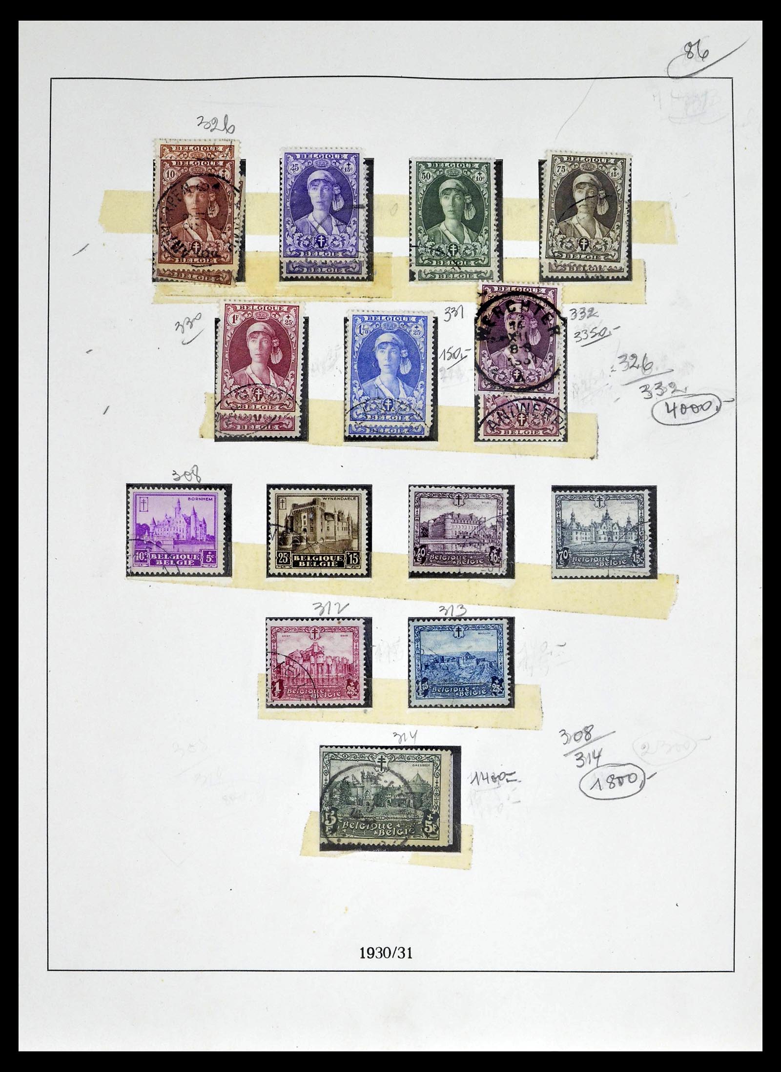 39265 0046 - Stamp collection 39265 Belgium 1849-1962.