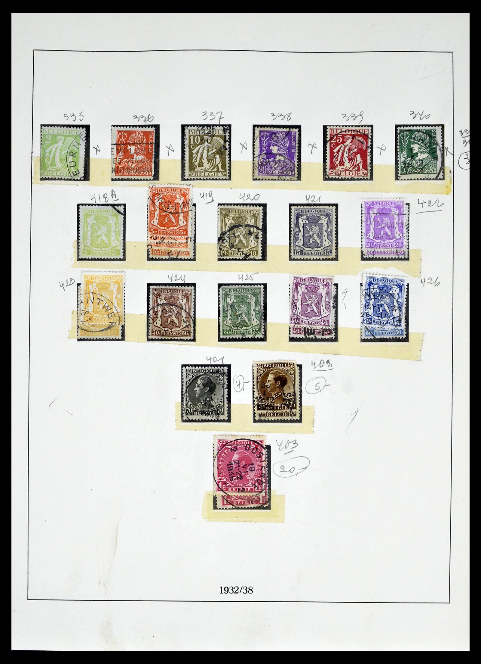 39265 0048 - Stamp collection 39265 Belgium 1849-1962.