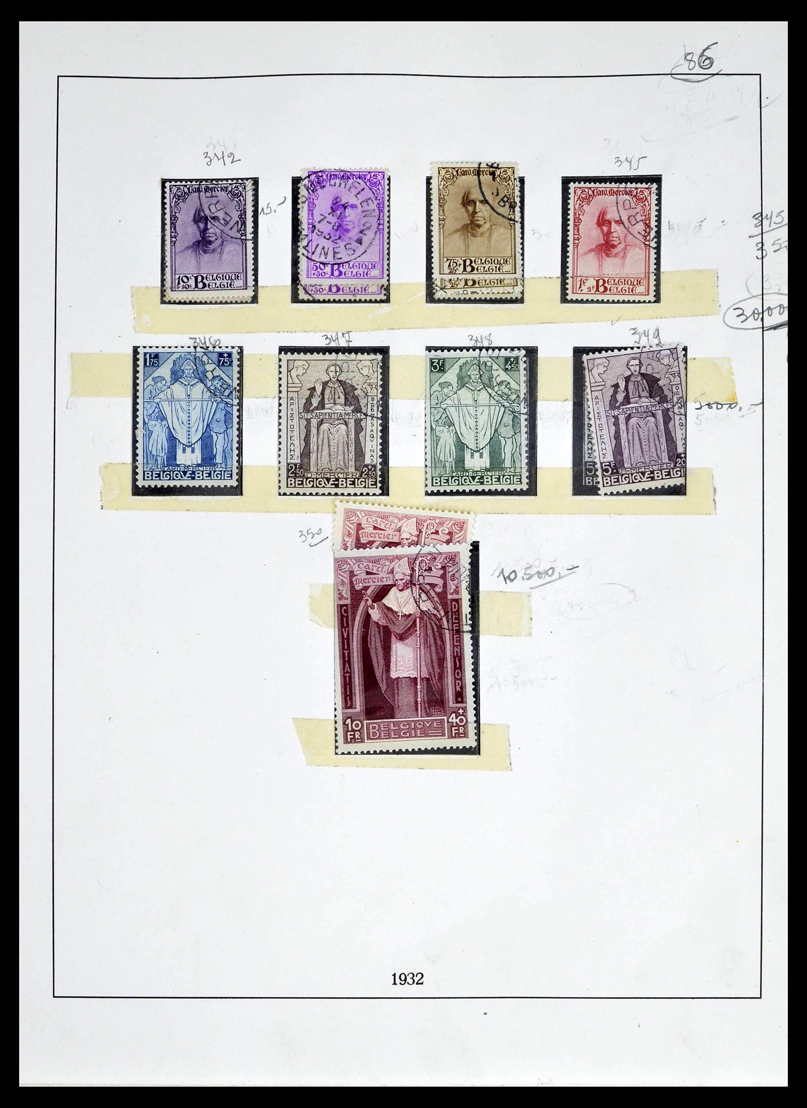 39265 0049 - Stamp collection 39265 Belgium 1849-1962.