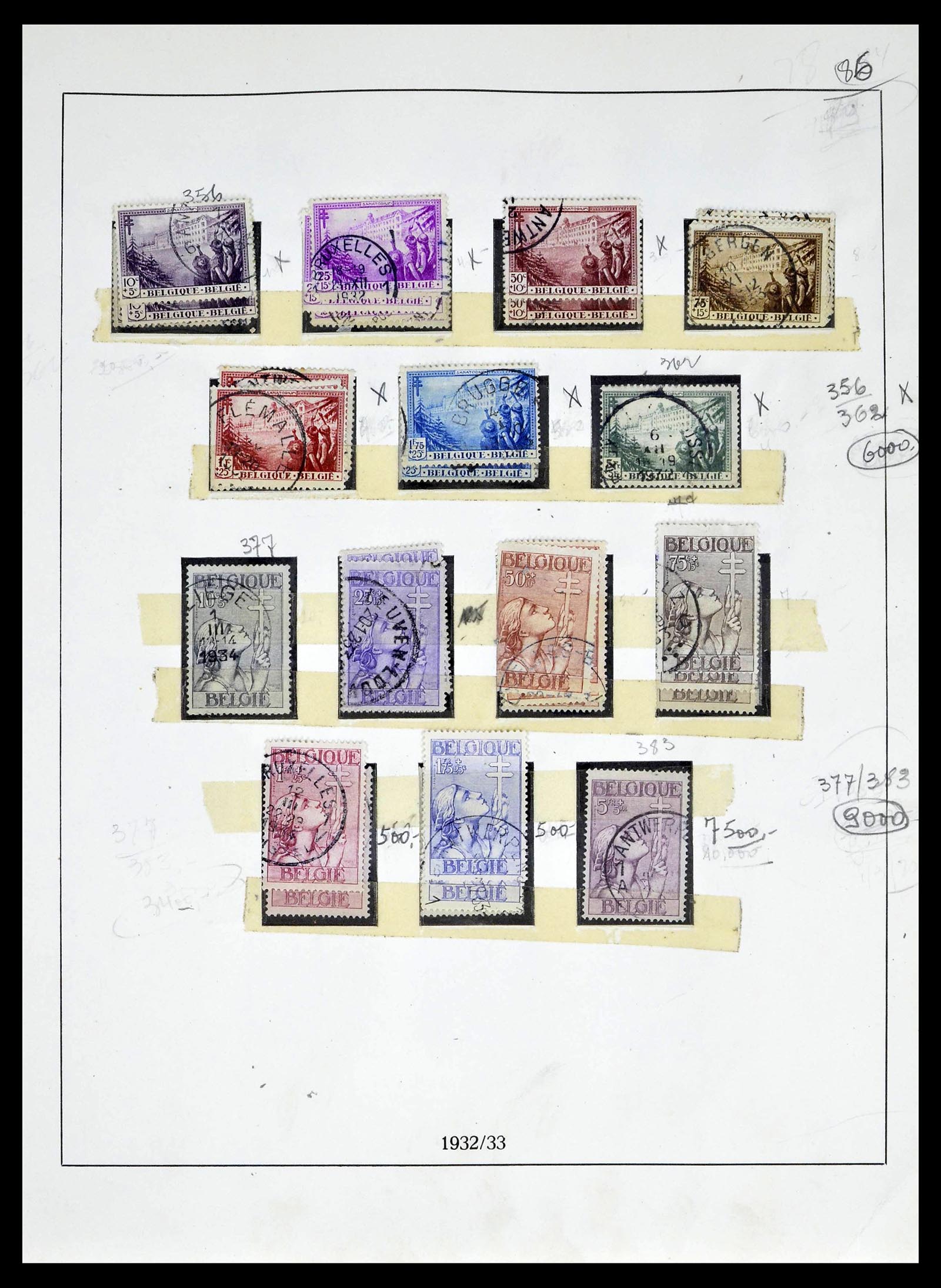 39265 0050 - Stamp collection 39265 Belgium 1849-1962.