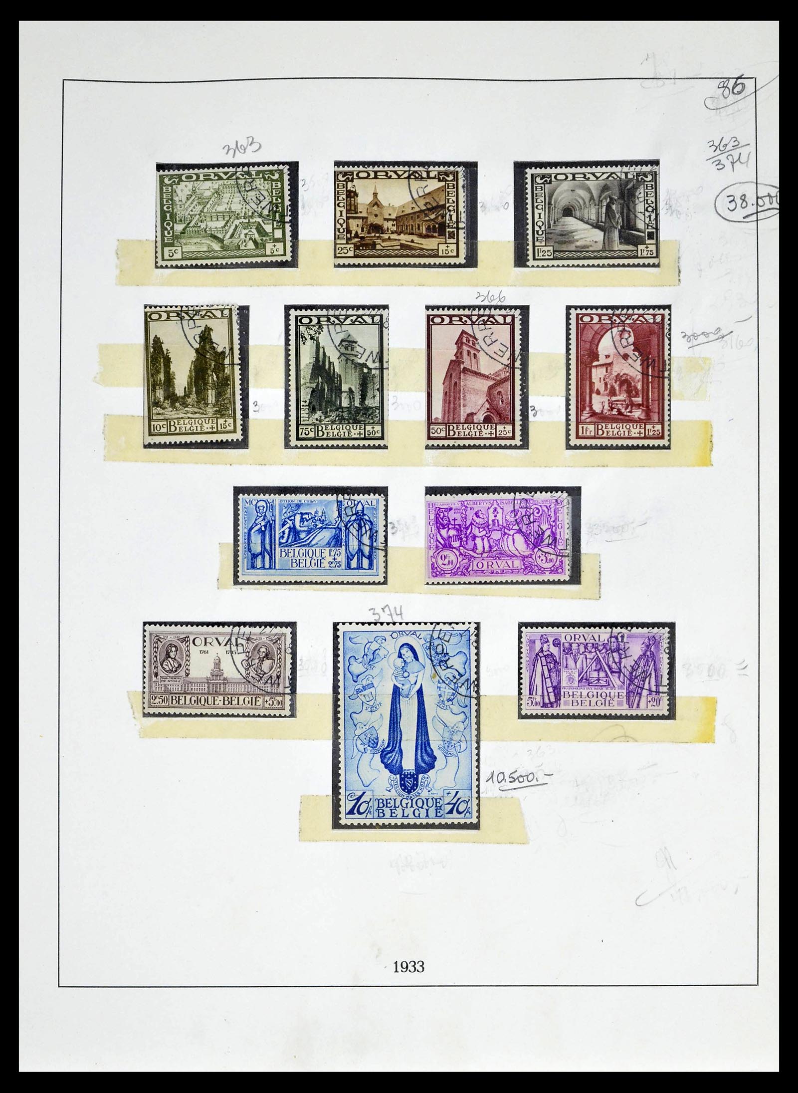 39265 0052 - Stamp collection 39265 Belgium 1849-1962.
