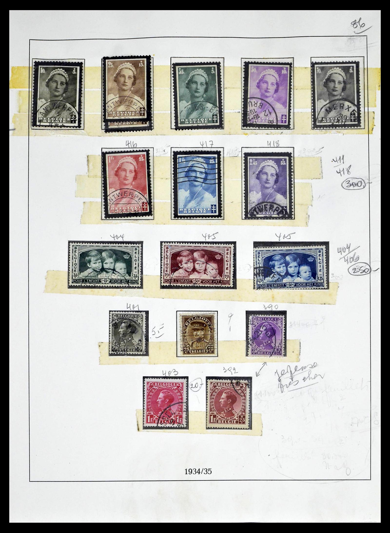39265 0053 - Stamp collection 39265 Belgium 1849-1962.