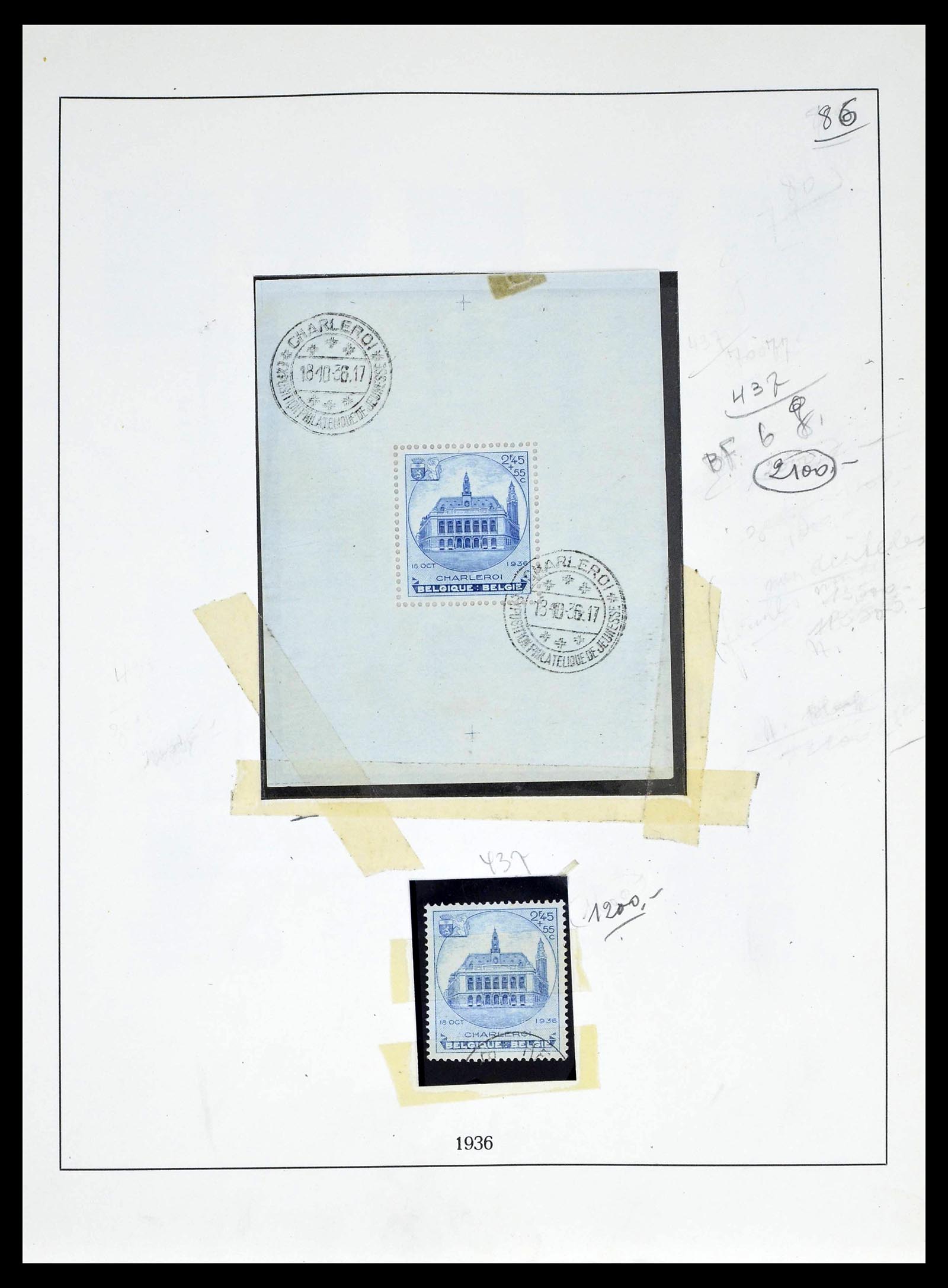 39265 0059 - Stamp collection 39265 Belgium 1849-1962.