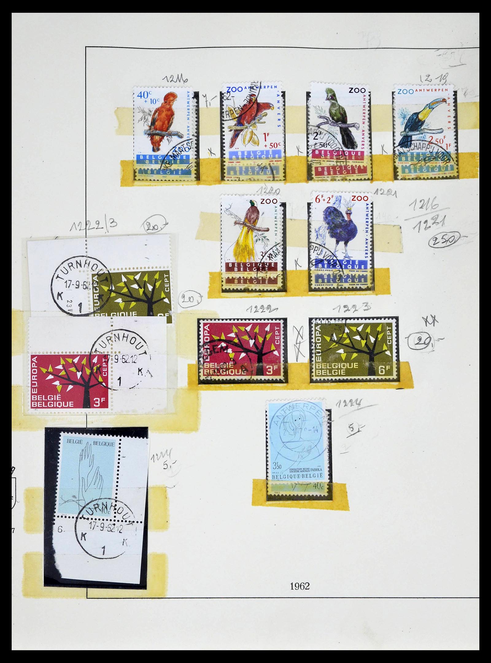 39265 0145 - Postzegelverzameling 39265 België 1849-1962.