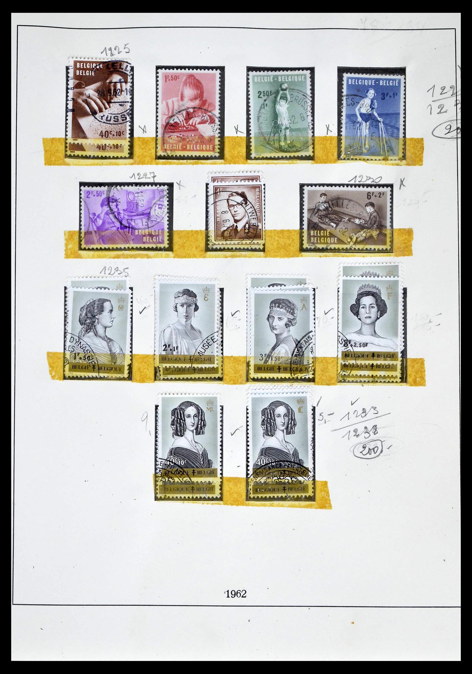 39265 0146 - Stamp collection 39265 Belgium 1849-1962.