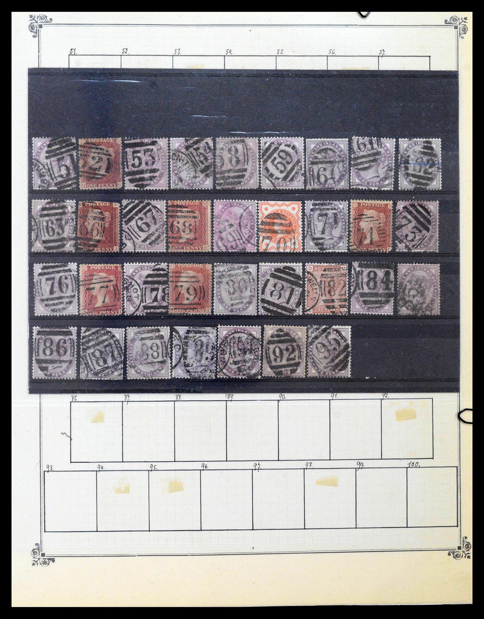 39266 0002 - Postzegelverzameling 39266 Engeland stempels 1880-1930.