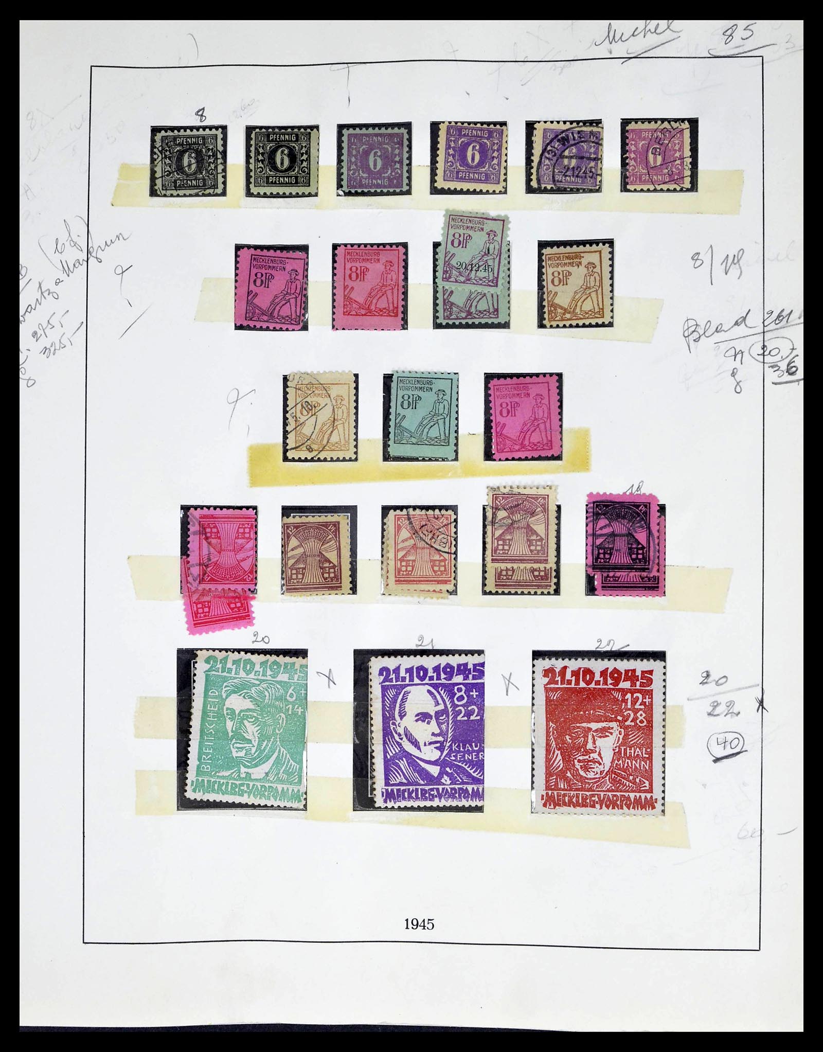 39267 0002 - Postzegelverzameling 39267 Sovjet Zone 1945-1949.
