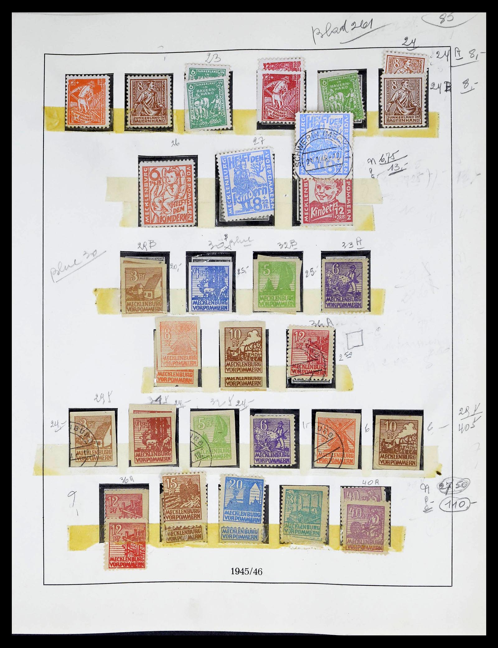 39267 0003 - Postzegelverzameling 39267 Sovjet Zone 1945-1949.