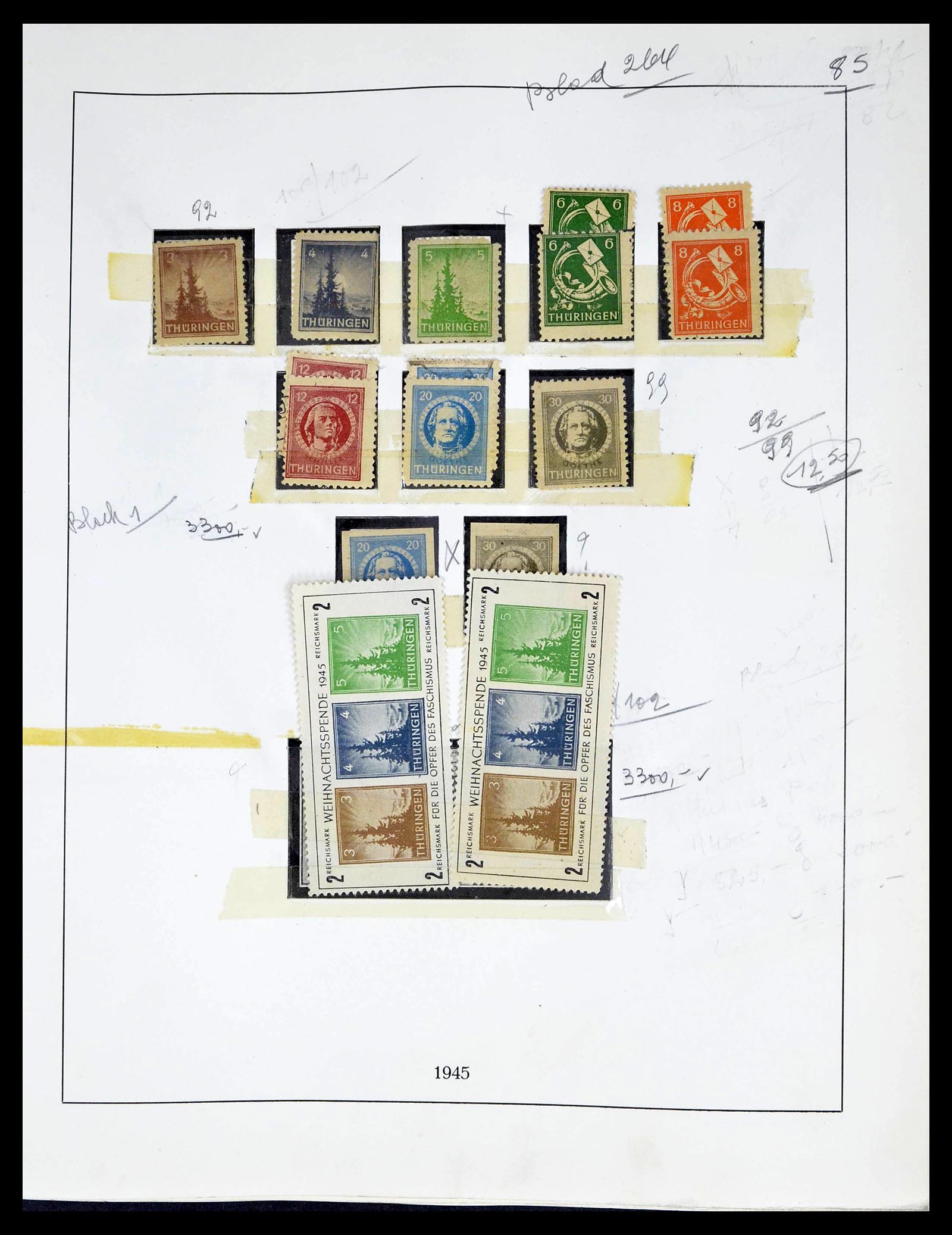 39267 0005 - Postzegelverzameling 39267 Sovjet Zone 1945-1949.