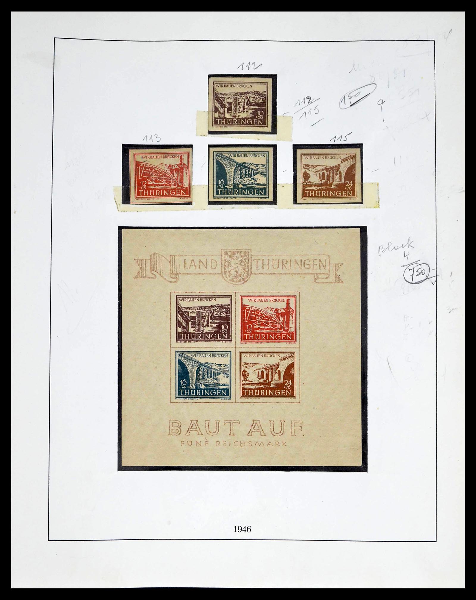 39267 0009 - Postzegelverzameling 39267 Sovjet Zone 1945-1949.