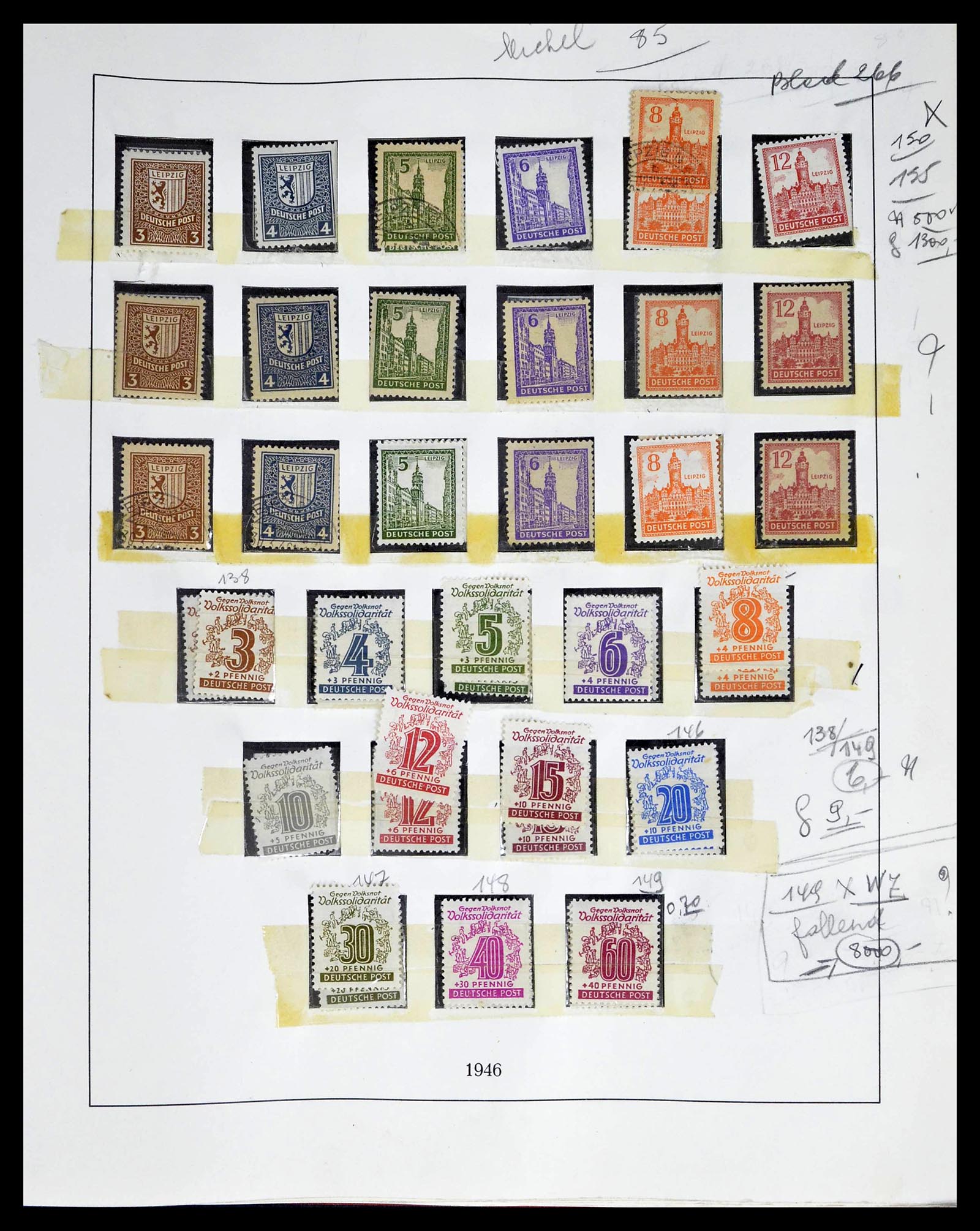 39267 0011 - Postzegelverzameling 39267 Sovjet Zone 1945-1949.
