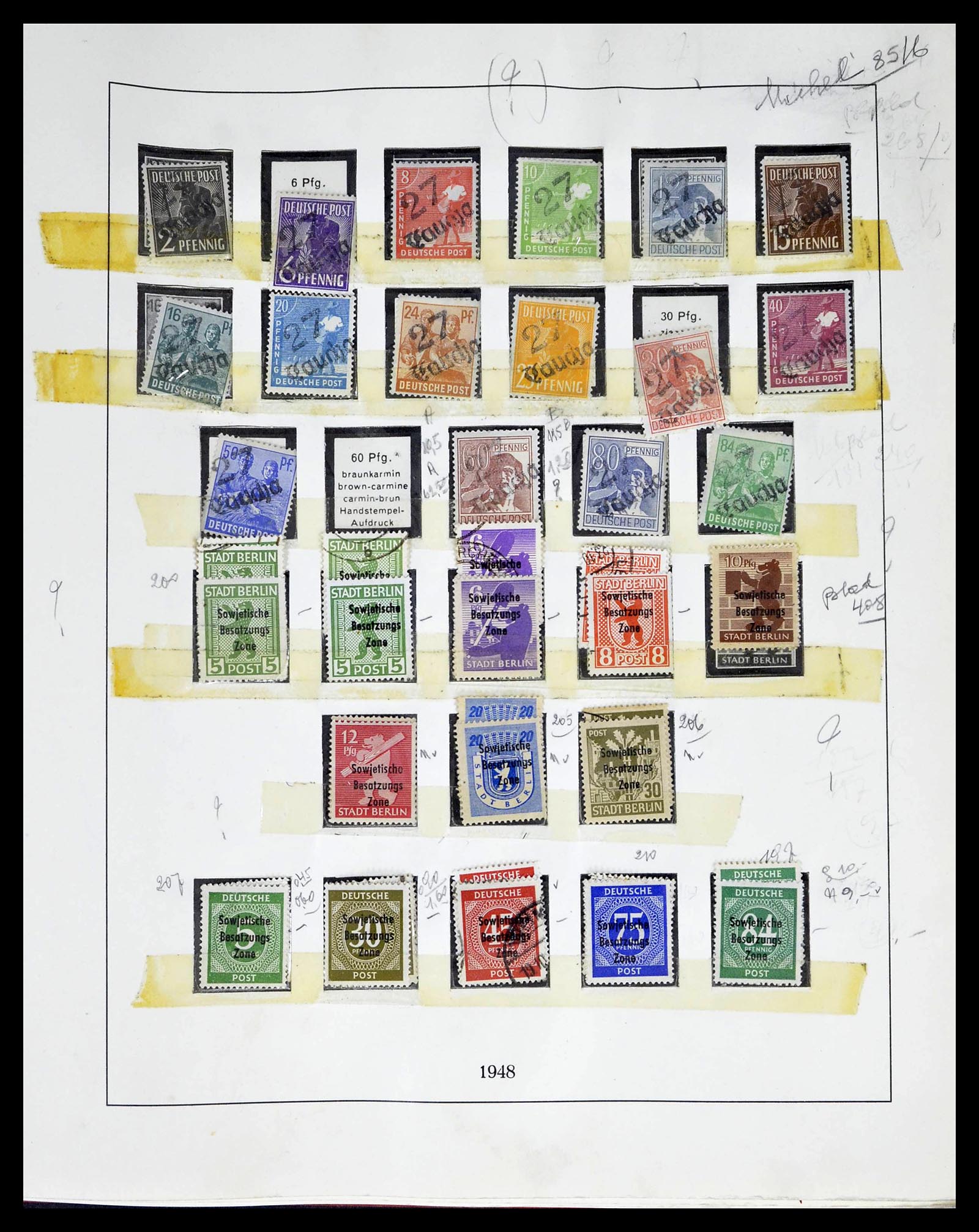 39267 0016 - Postzegelverzameling 39267 Sovjet Zone 1945-1949.
