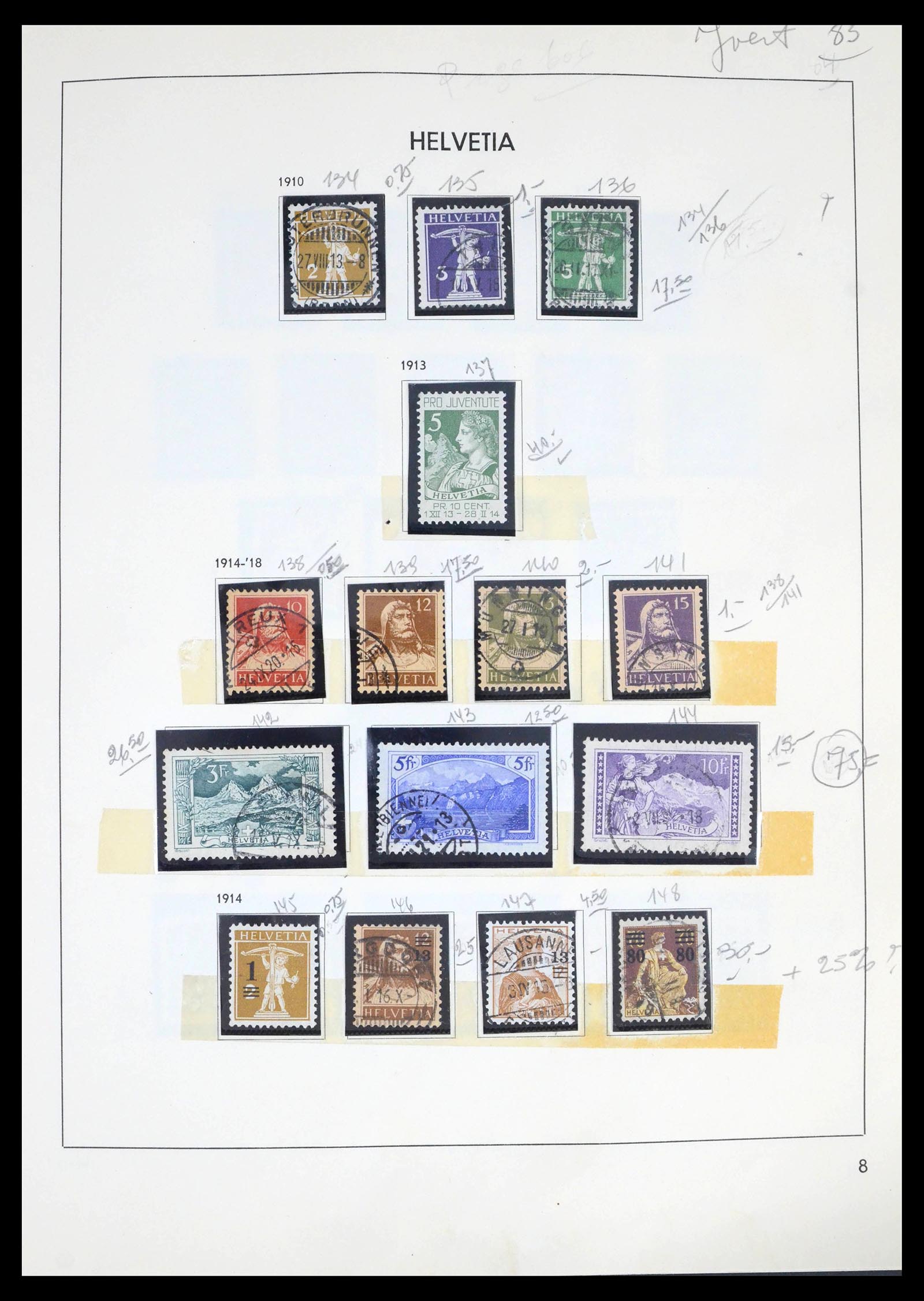 39270 0003 - Postzegelverzameling 39270 Zwitserland 1854-1983.