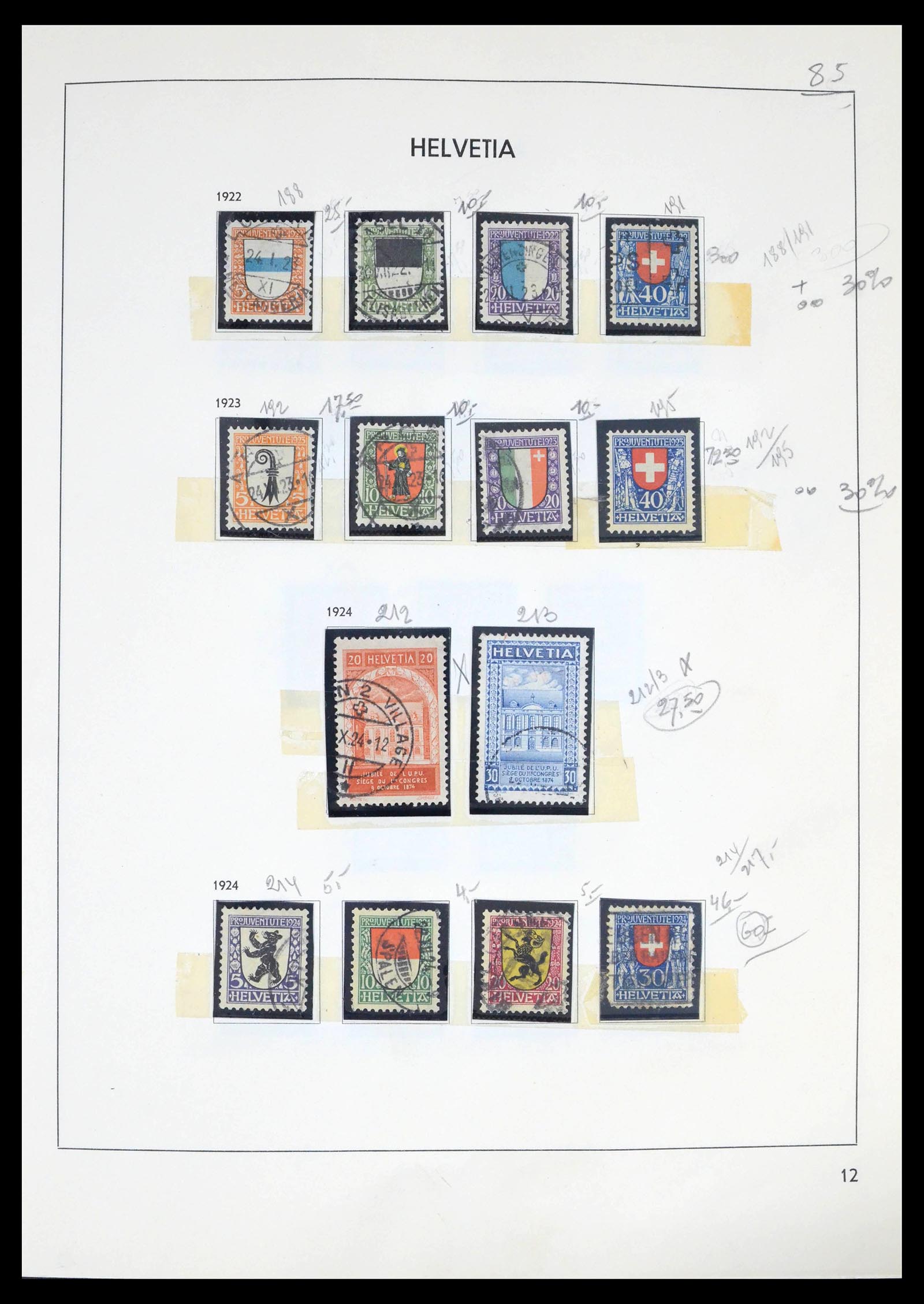 39270 0006 - Postzegelverzameling 39270 Zwitserland 1854-1983.