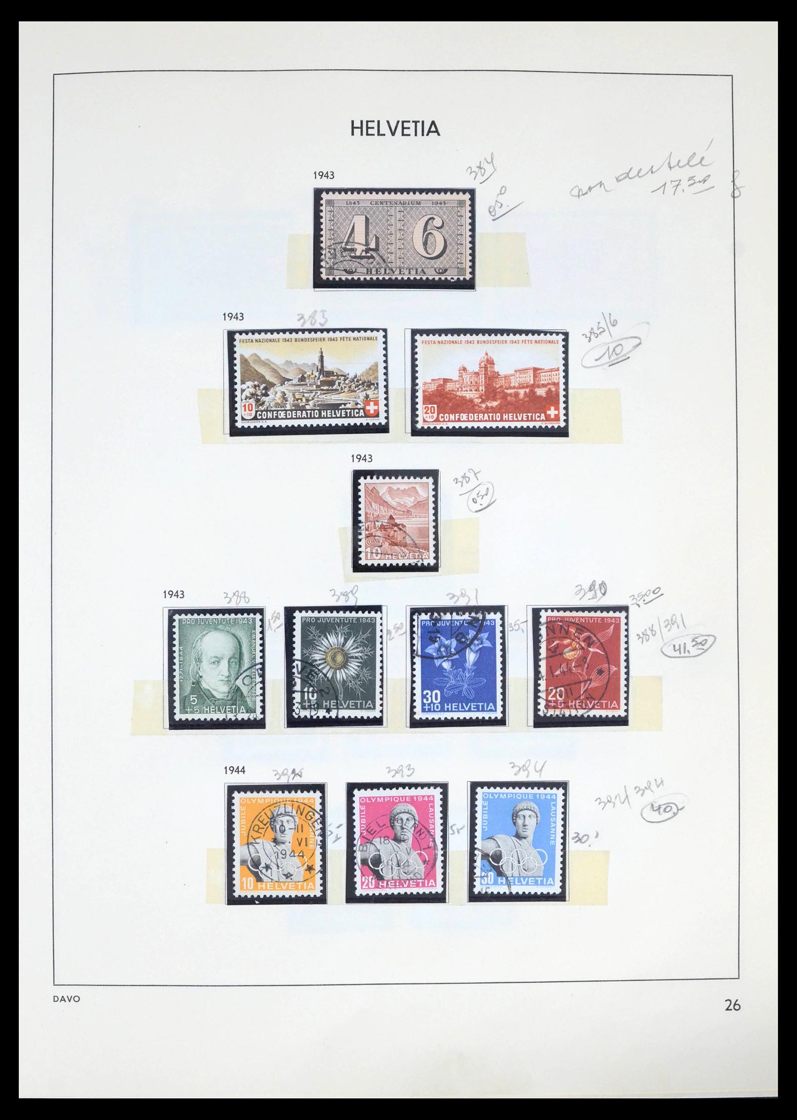 39270 0020 - Postzegelverzameling 39270 Zwitserland 1854-1983.