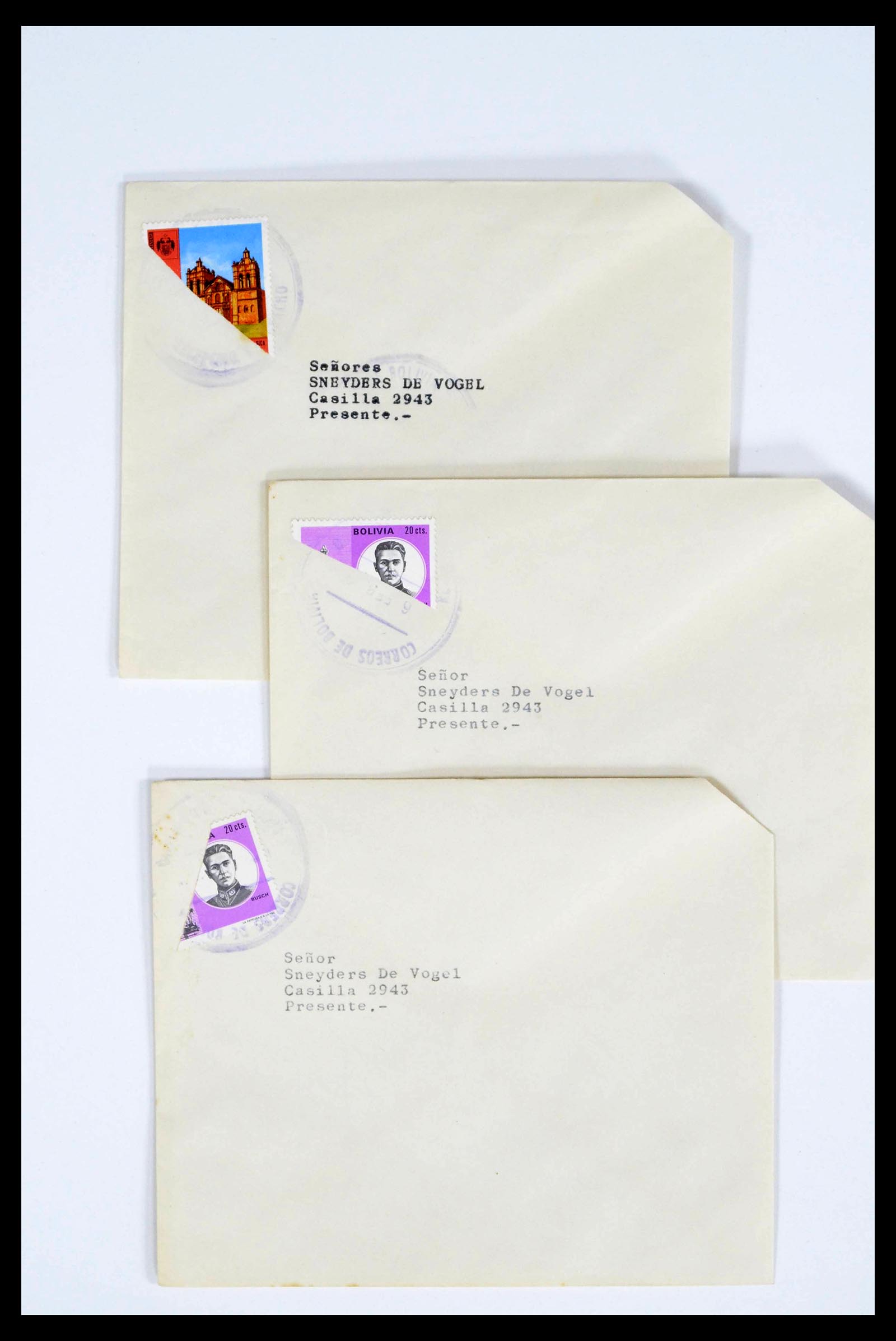 39271 0008 - Postzegelverzameling 39271 Bolivia brieven 1950-1980.