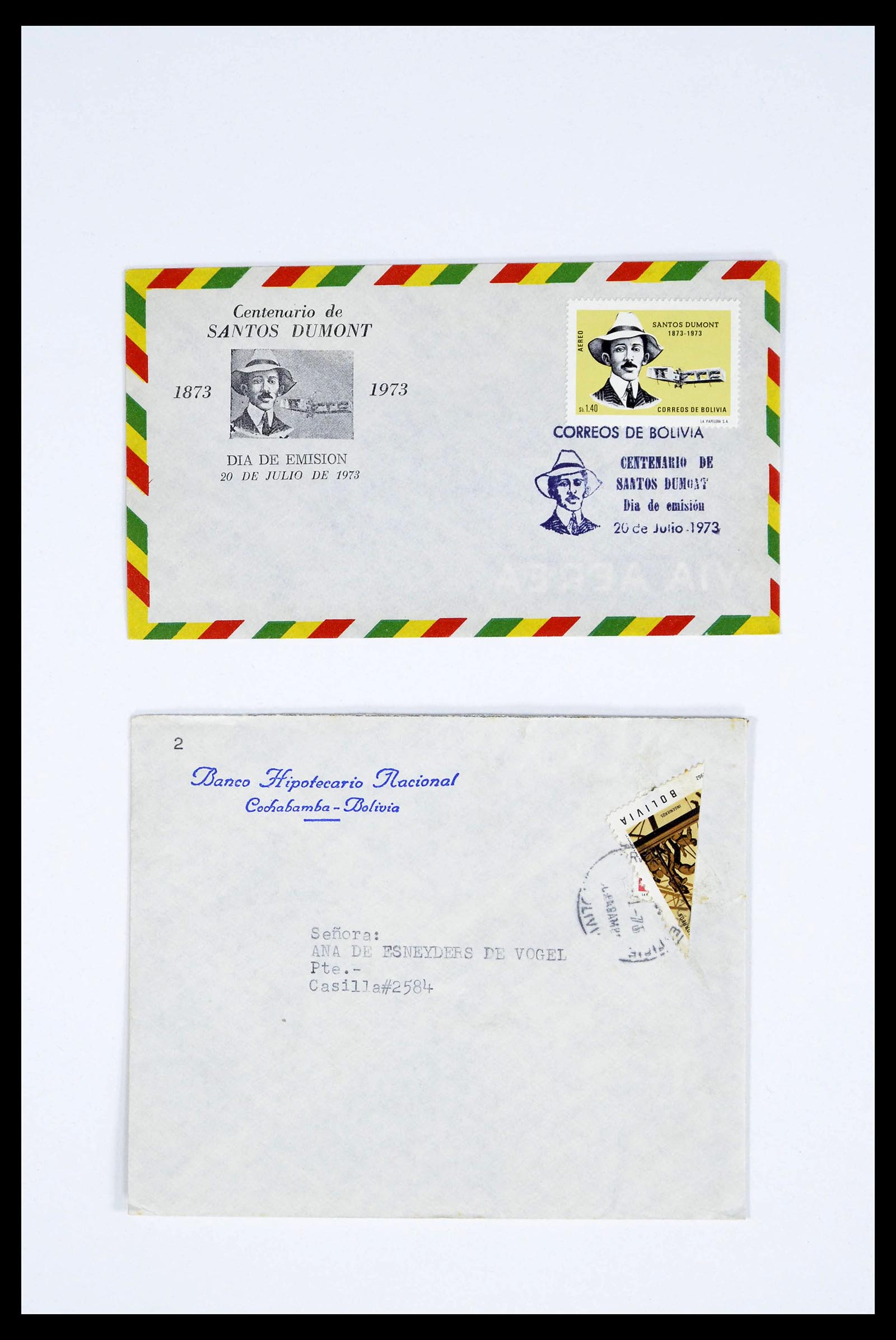 39271 0011 - Postzegelverzameling 39271 Bolivia brieven 1950-1980.