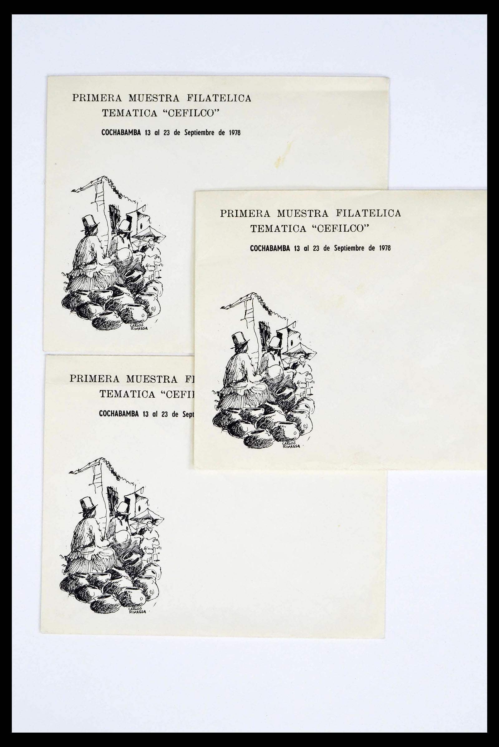 39271 0012 - Postzegelverzameling 39271 Bolivia brieven 1950-1980.
