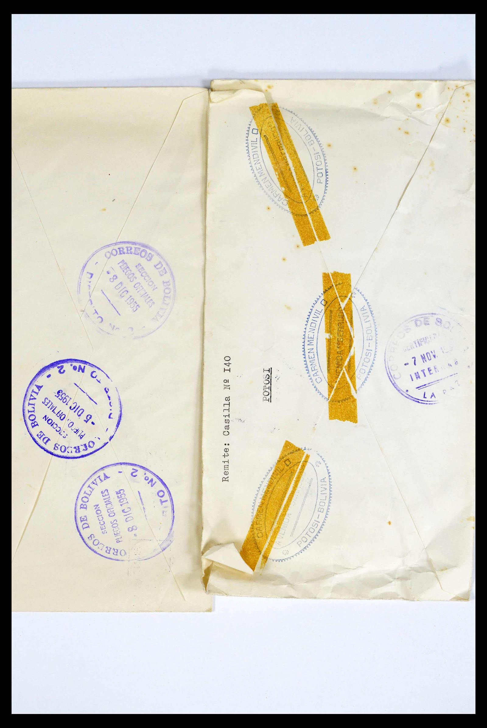 39271 0014 - Postzegelverzameling 39271 Bolivia brieven 1950-1980.